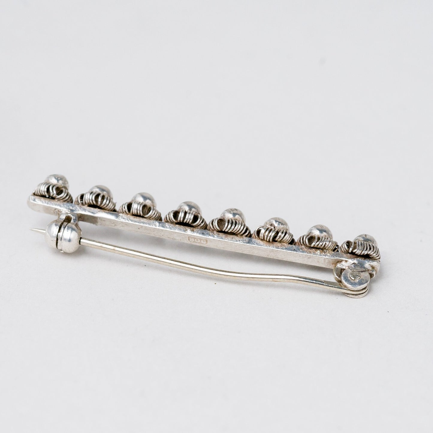 Brosche 800 Silber Kugeln 4,1 cm 2,64 g5