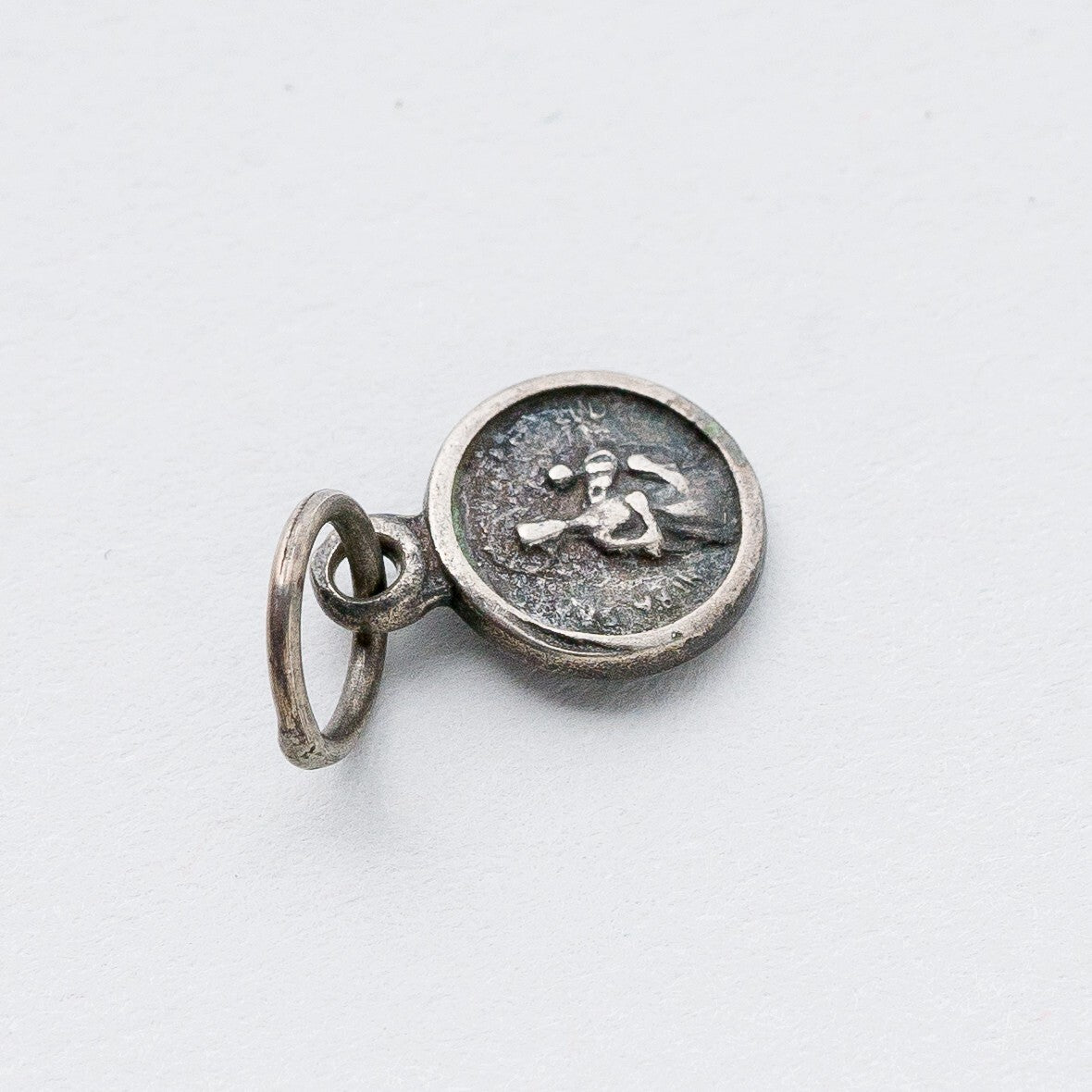 Anhänger Silber Miniatur Medaille Jesus und Maria 1,4 cm 0,5 g2