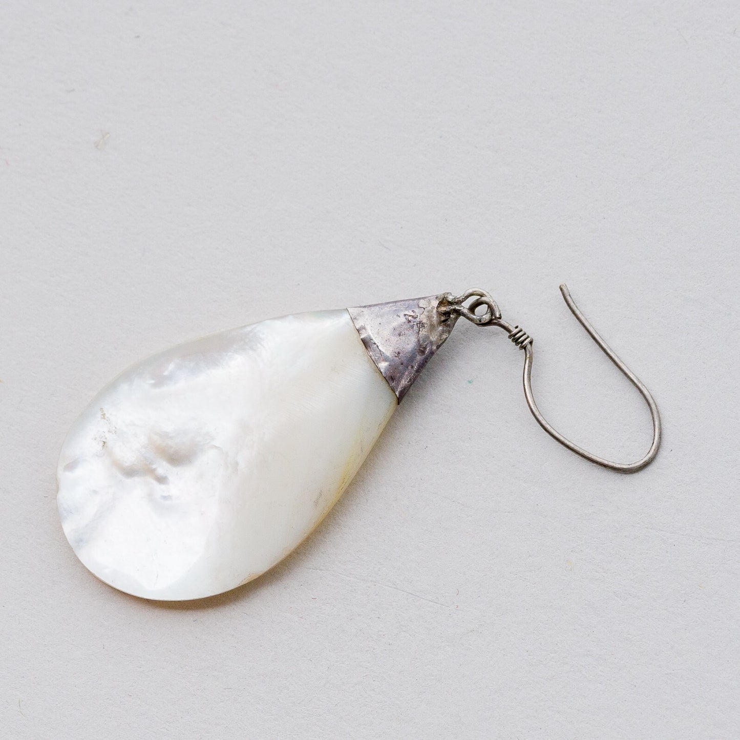 Einzelner Ohrring Hängeohrring Silber Perlmutt 2,76 g3