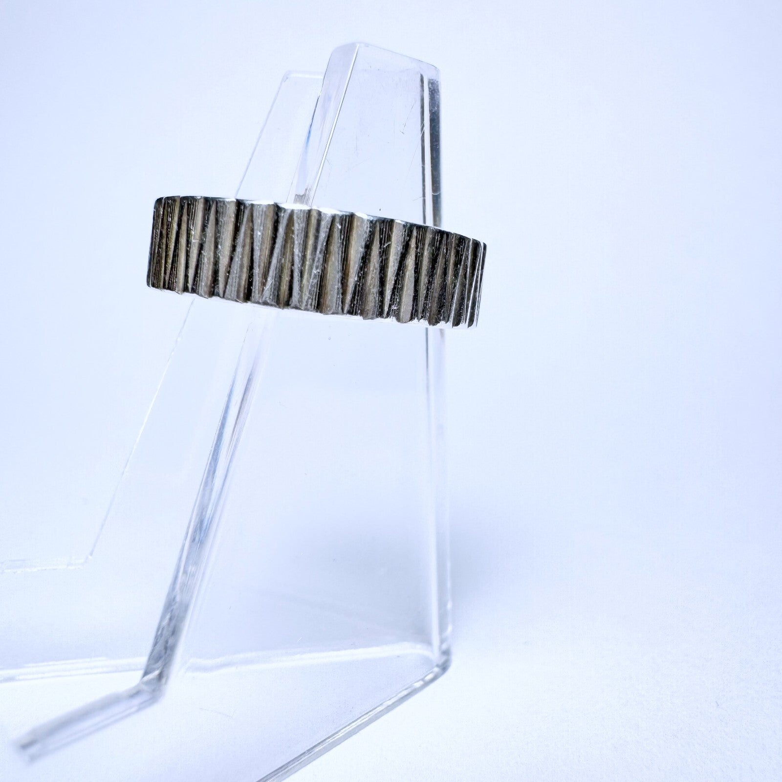 Ring 835er Silber Größe 53 geriffelt 2,58g1