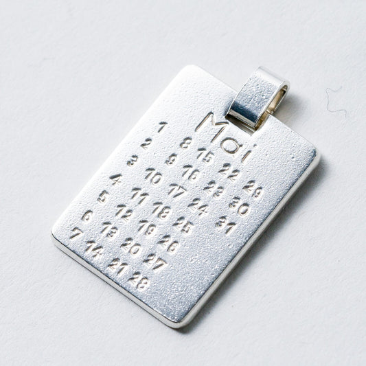 Anhänger 925 Silber Mai Kalender 2,9 cm 7,4 g0