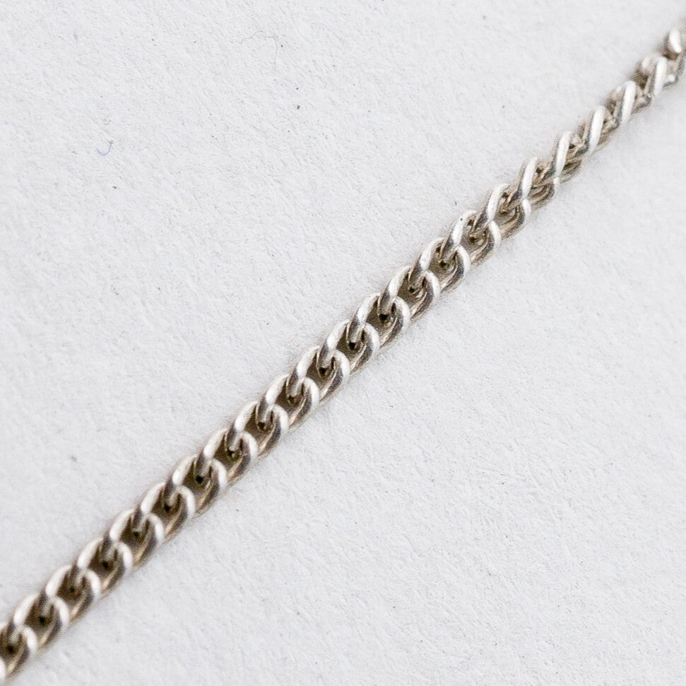 Silber Halskette 835 Panzerkette 1,4 mm 40 cm 2,15 g3