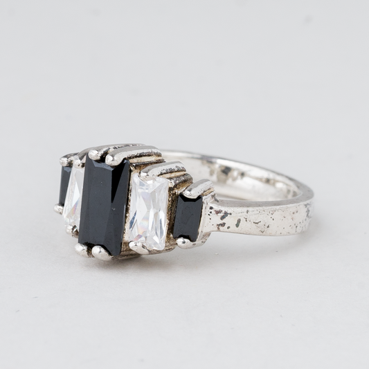 Ring Steinbesatz 5,06 g 925er Silber Größe 52 (16,5 mm Ø)0