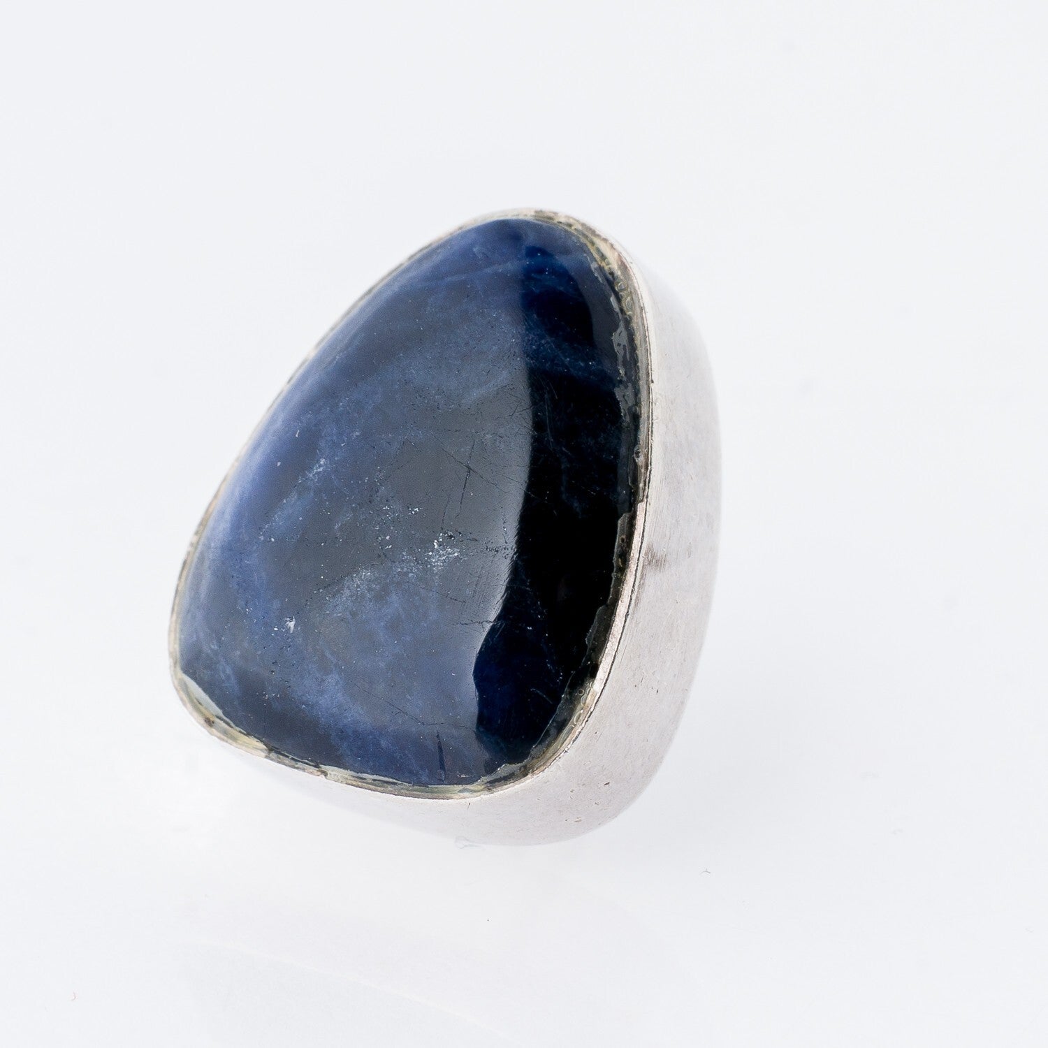 Einzelner Ohrring Ohrstecker Blauer Stein 925er Silber 3,4 g0