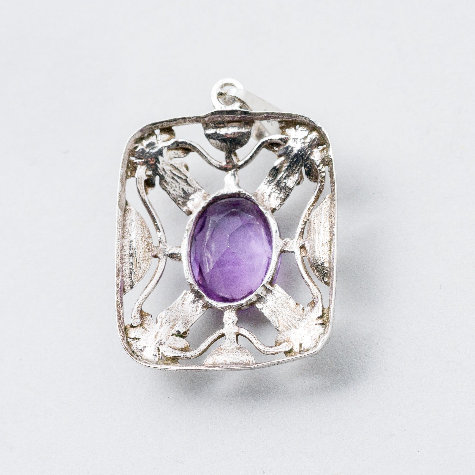 Anhänger 830 Silber Lila Stein 2,8 cm 2,95 g4