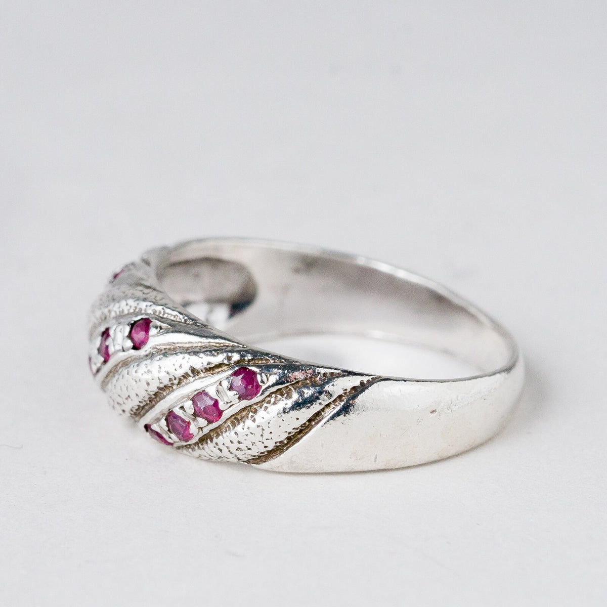 Silber Ring 925 Rote Steine Größe 57 (18,1 mm Ø) 3,77 g1