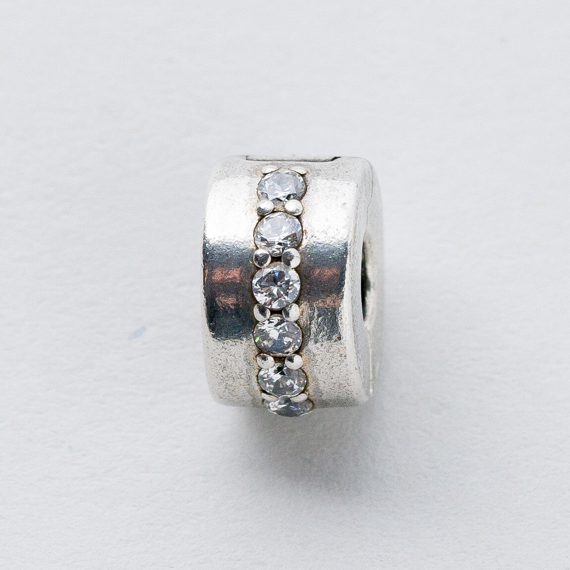 Anhänger Silber Weiße Steine 1 cm 2,89 g1