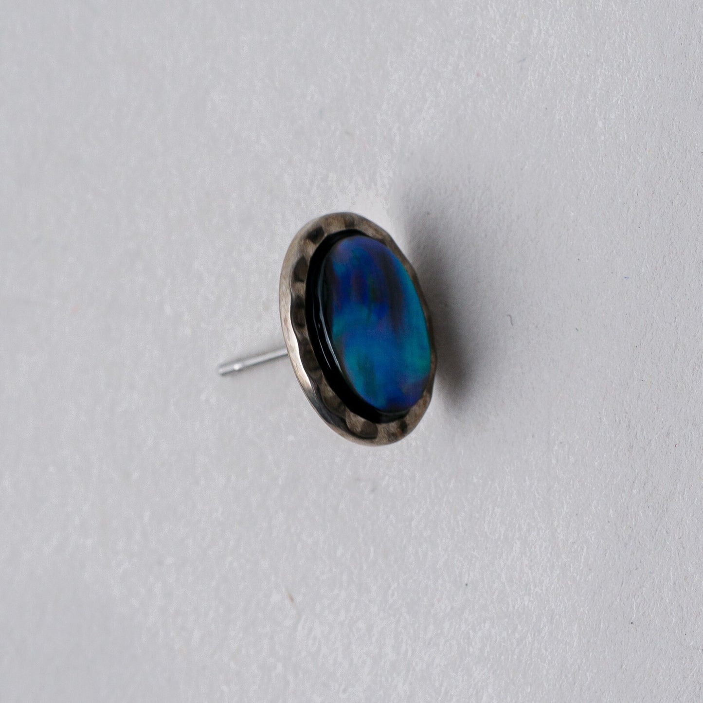 Einzelner Ohrring Ohrstecker Opal Silber 1,06 g2