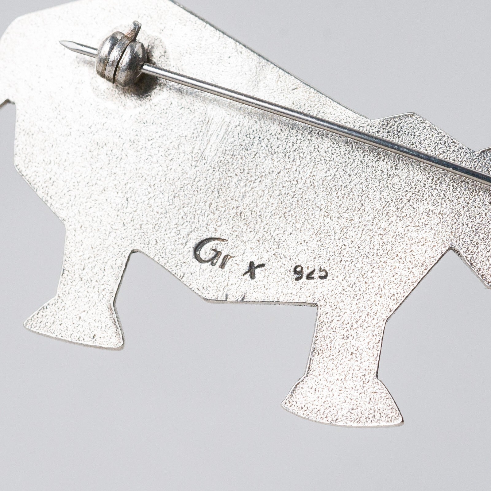 Brosche 925 Silber Elefant mit Krone 5,8 cm 6,33 g4