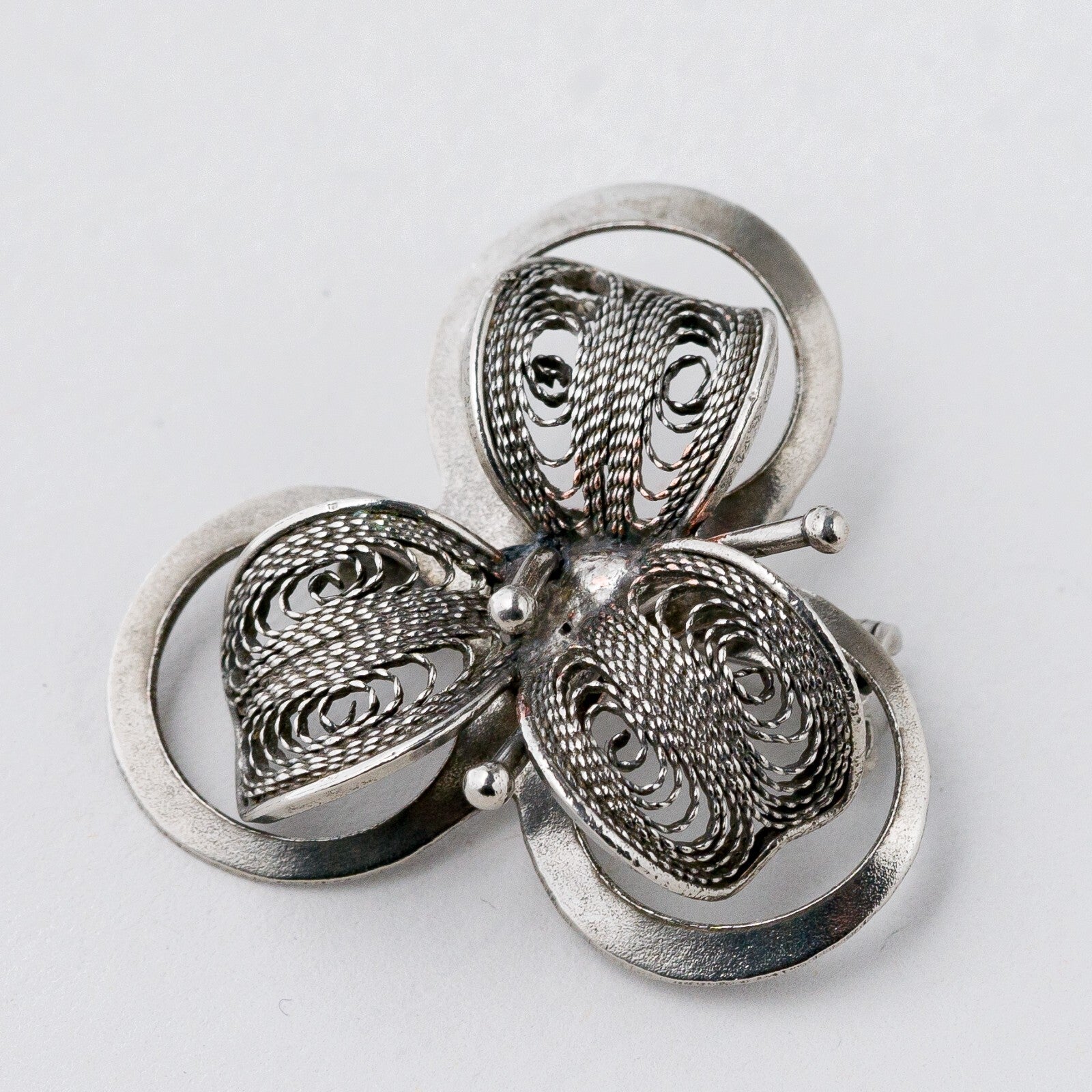 Silber Brosche Blume 5,44 g0