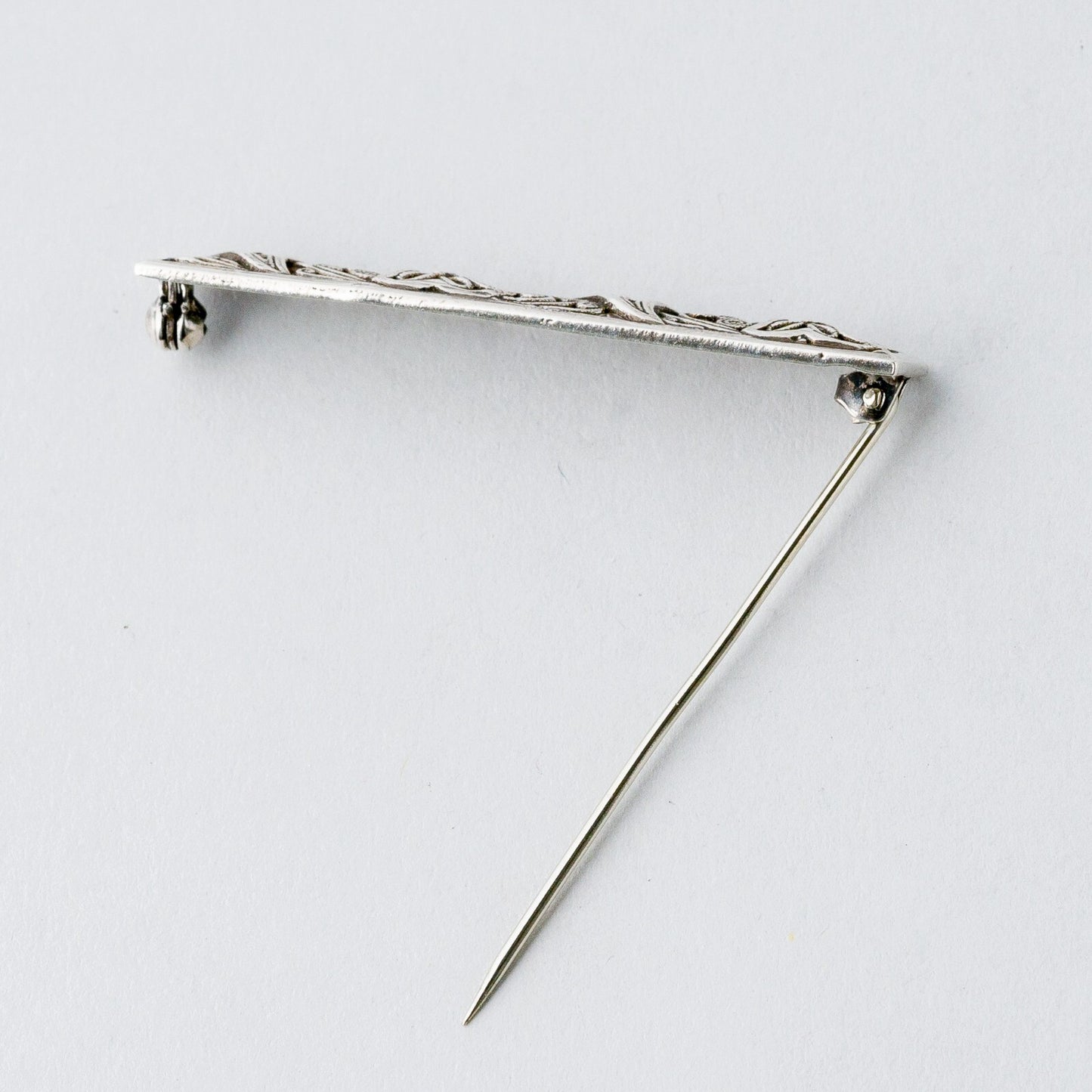 Silber Brosche Spange Floral Filigran 2,84 g6