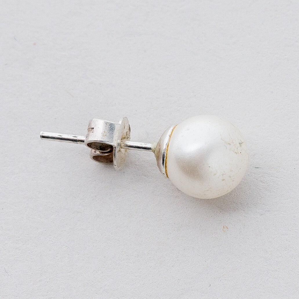 Ohrringe Ohrstecker Silber Perlen 1,06 g3