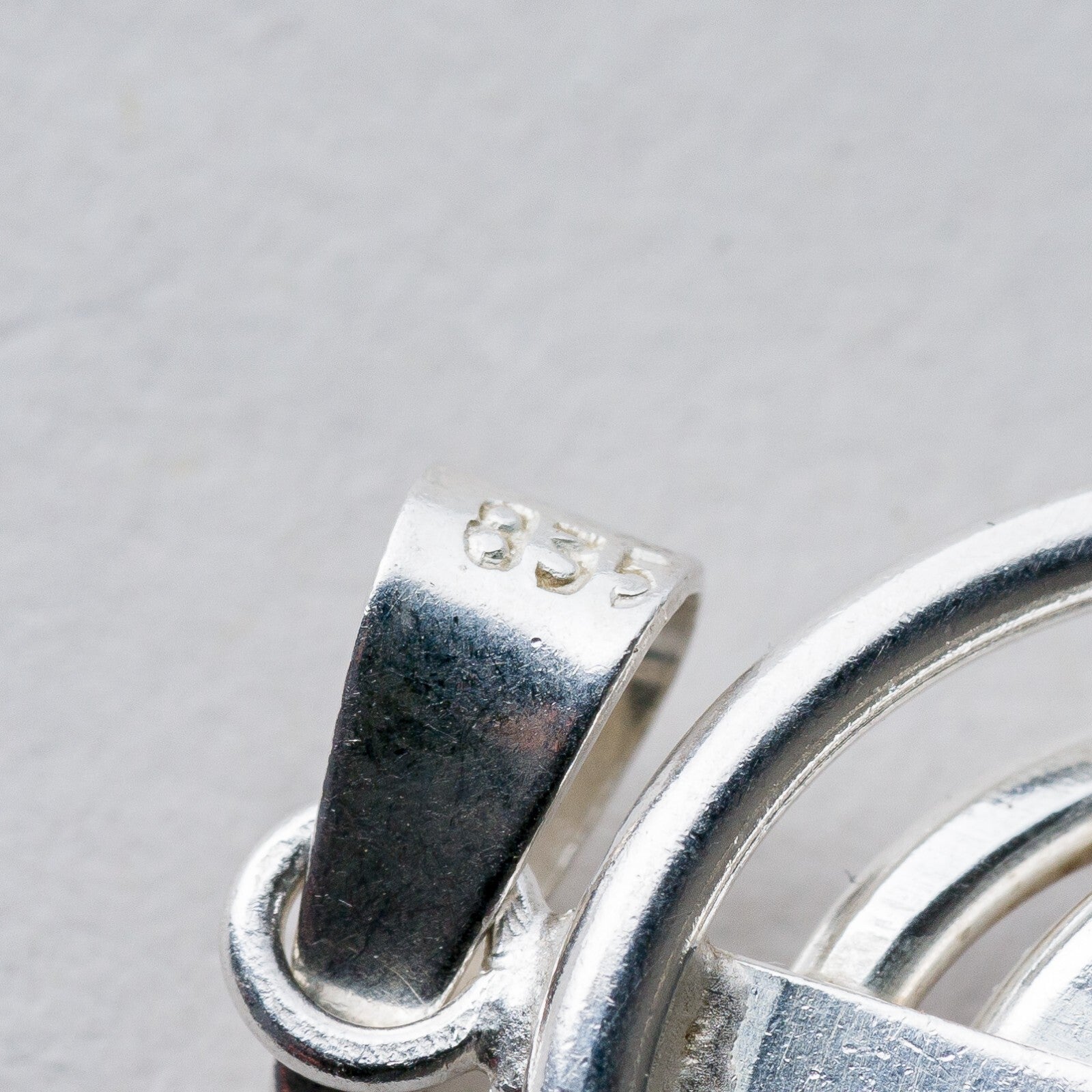 Anhänger Silber 835 Roter Stein 3,2 cm 4,5 g2