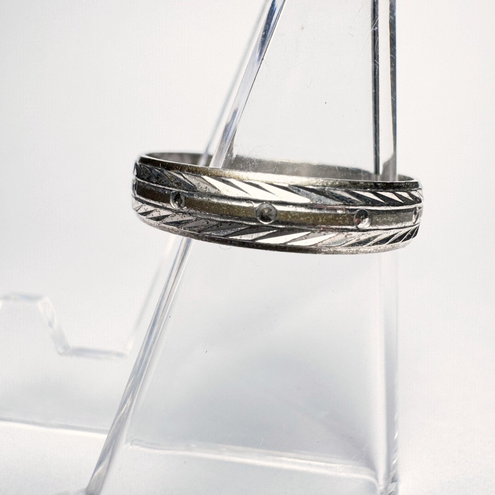 Ring 925er Silber (gestempelt) Größe 57 mit Muster 1,65g5