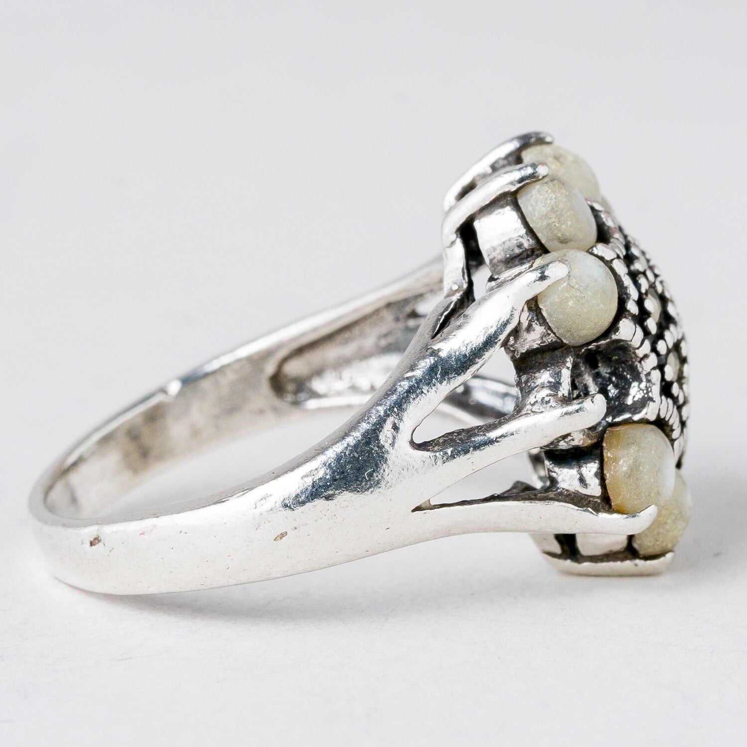 Silber Ring Perlen Größe 59 (18,8 mm Ø) 8,83 g2