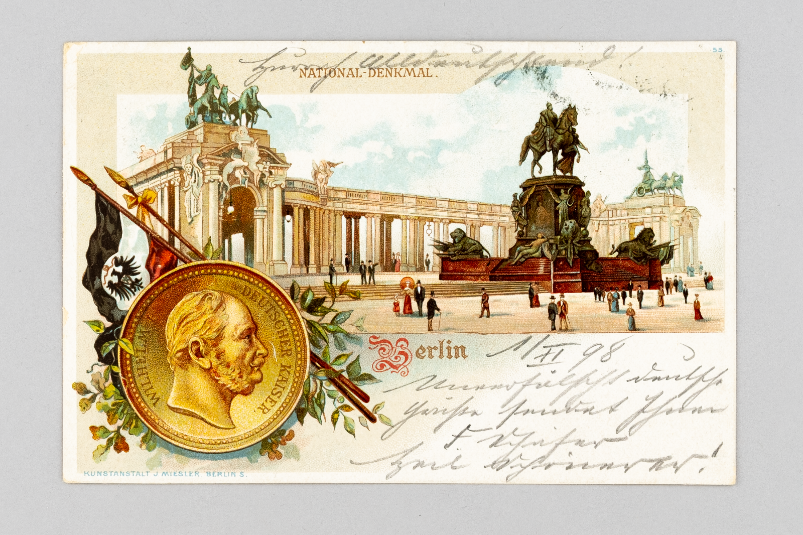 Ansichtskarte Gruss aus Berlin National-Denkmal / Wilhelm 18980