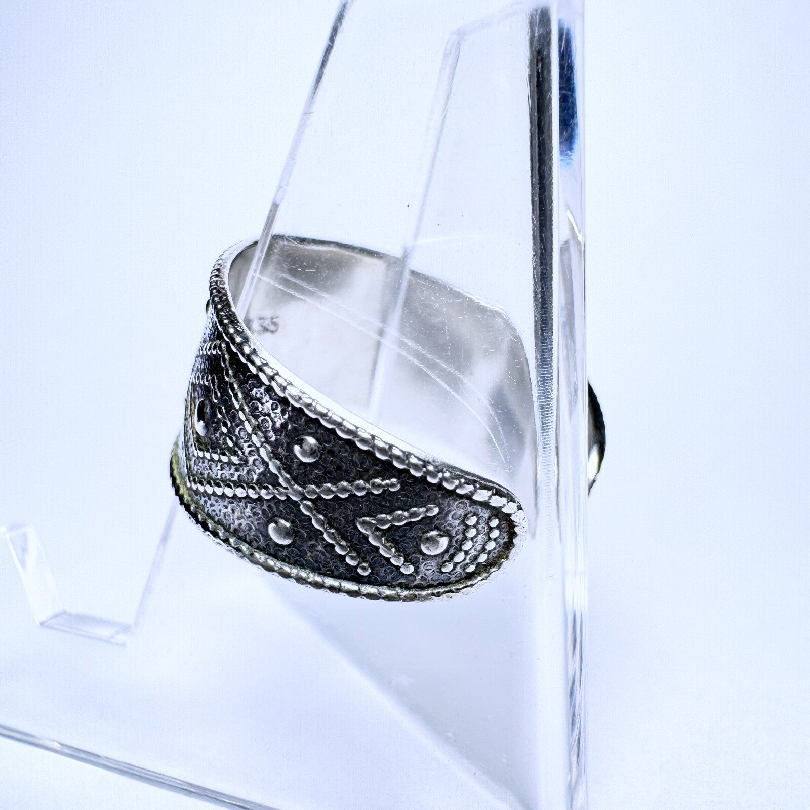 Ring 835er Silber Größe 58 Ethno Muster 2,93g2
