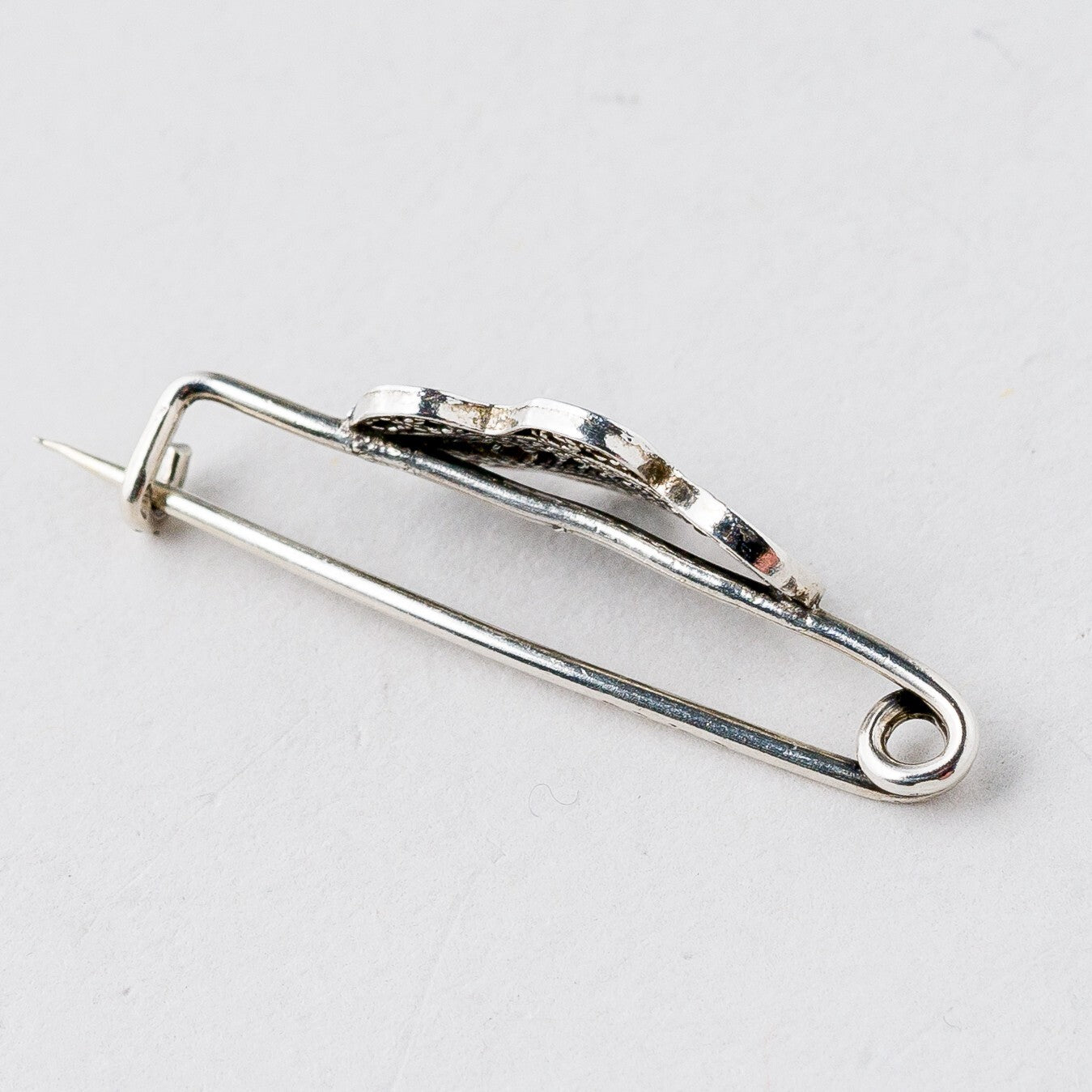Silber Brosche filigran 2,8 cm 1,14 g2