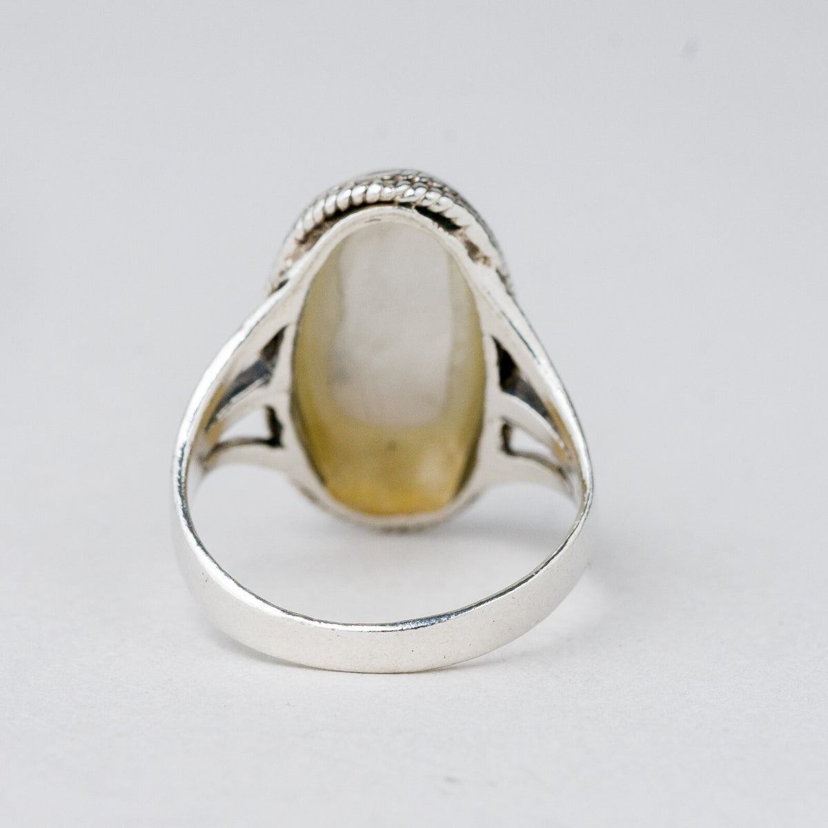 Silber Ring 925 Mondstein Größe 52 (16,5 mm Ø) 4,18 g4