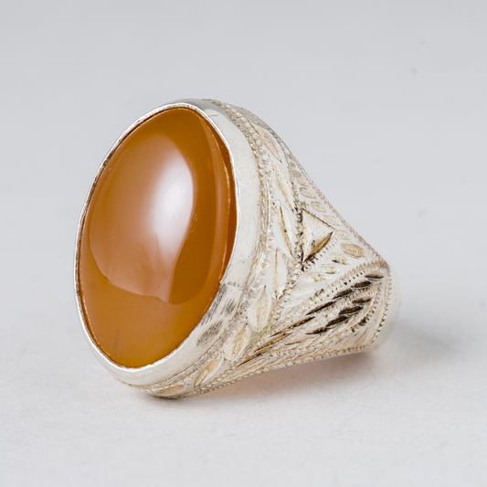 Ring Gelber Stein Silber 13,49 g Größe 63 (20,0 mm Ø)0