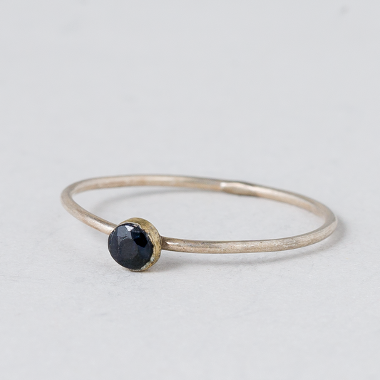 Ring Blauer Stein Silber 0,33 g Größe 48 (15,3 mm Ø)0