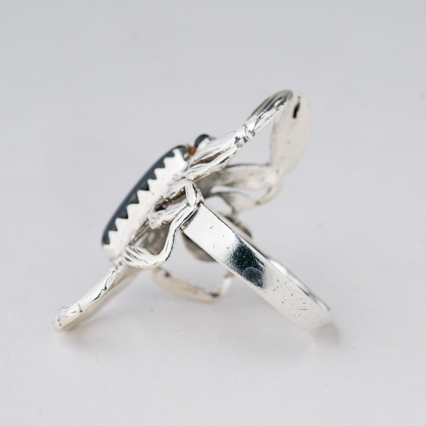 Ring Silber Skorpion Schwarze Steine Größe 58 (18,4 mm Ø) 6,48 g2