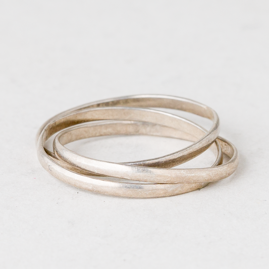 3 x Ring Trinity 925er Silber 1,55 g Größe 53 (16,8 mm Ø)0