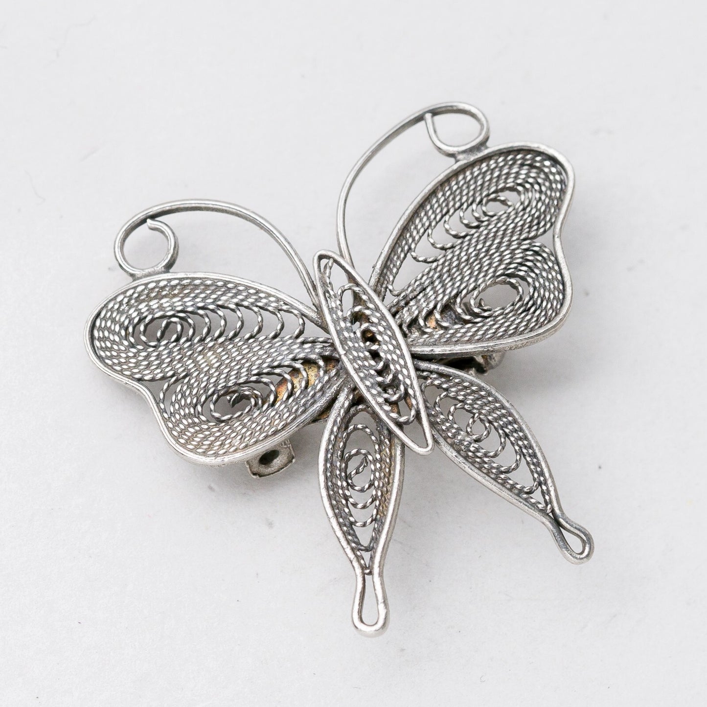 Brosche Silber Schmetterling filigran 3,2 cm 3,33 g0