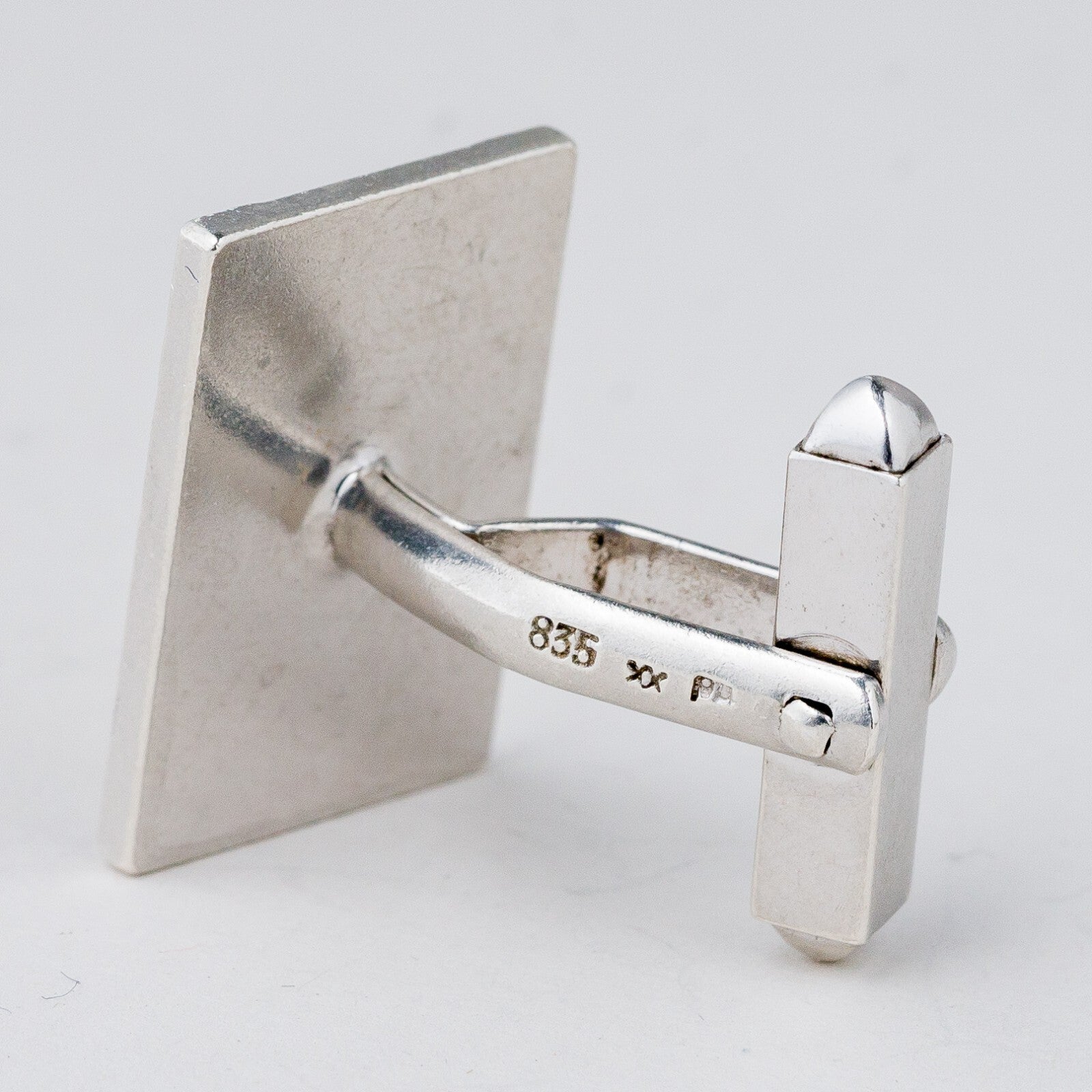 Silber Manschettenknöpfe 835 "Goldfront" 13 g4