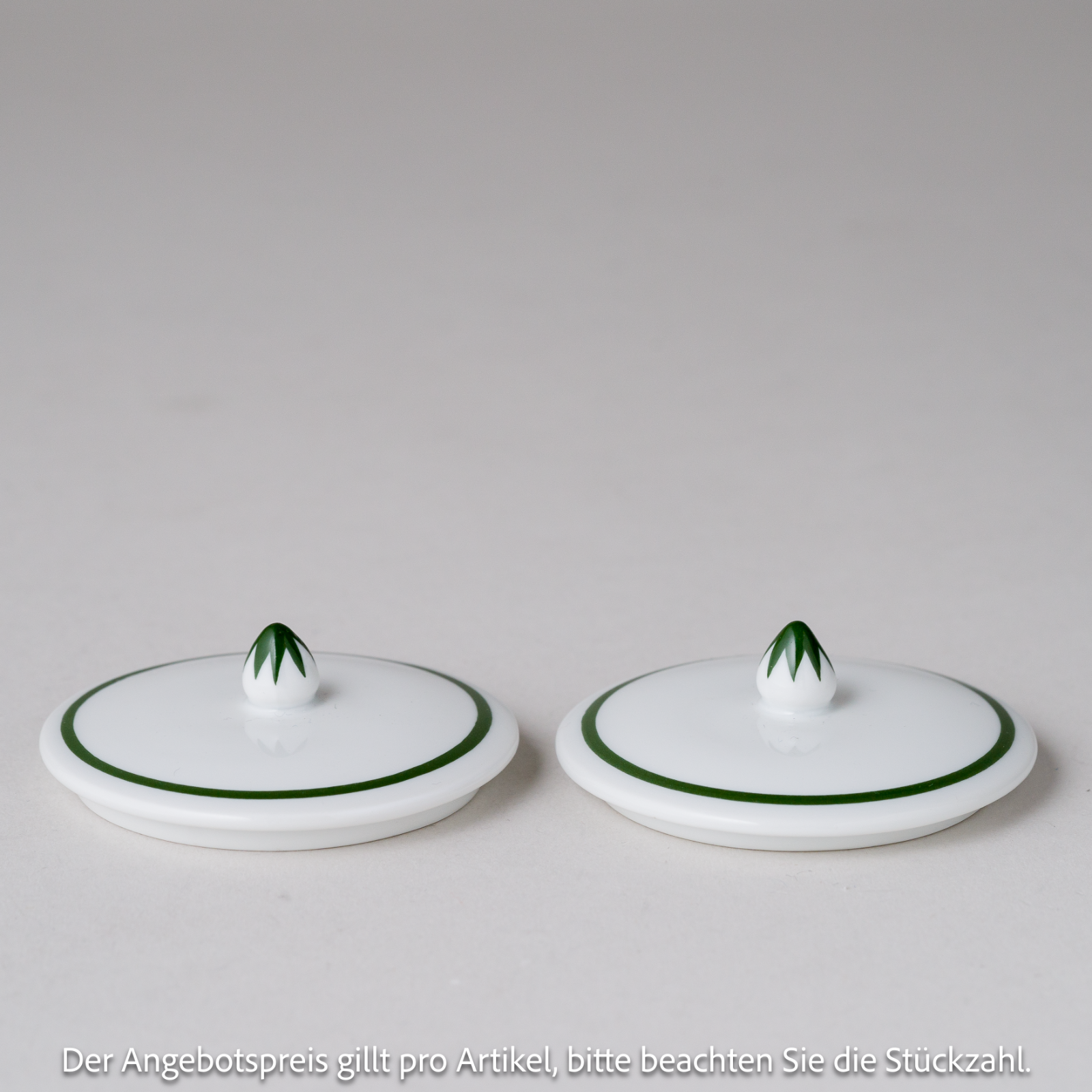 1 x Porzellan Deckel Weinlaub 6 cm0