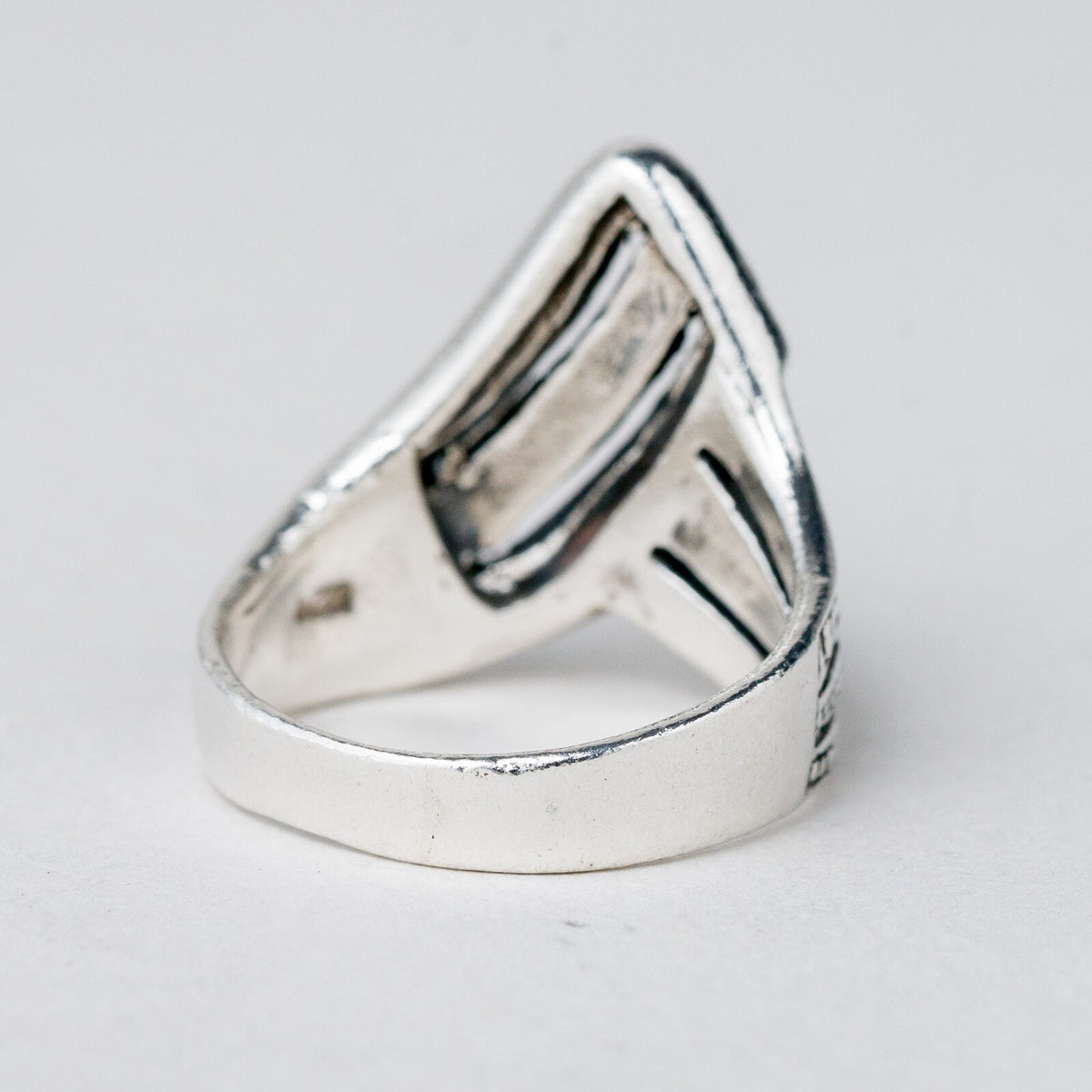 Silber Ring 925 Graue Steine Größe 55 (17,5 mm Ø) 5,89 g3