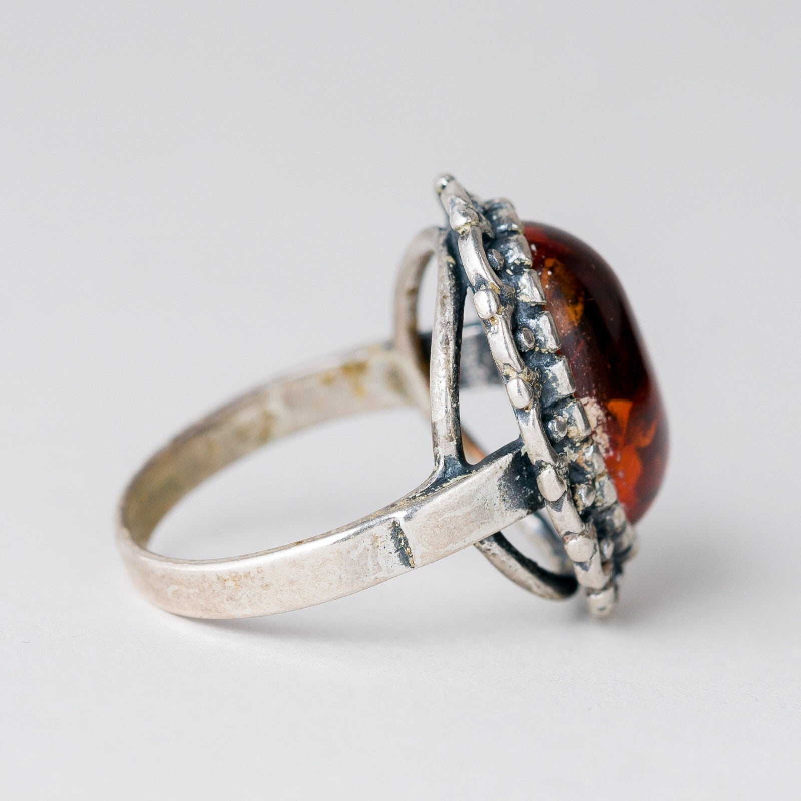 Ring Bernstein 5,1 g 925er Silber Größe 53 (16,8 mm Ø)2