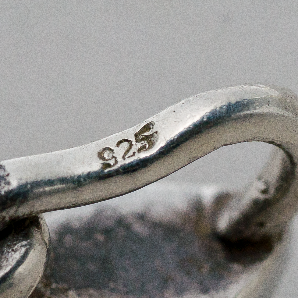 Anhänger Schwarzer Stein 925er Silber 6,07 g 3,5 cm2