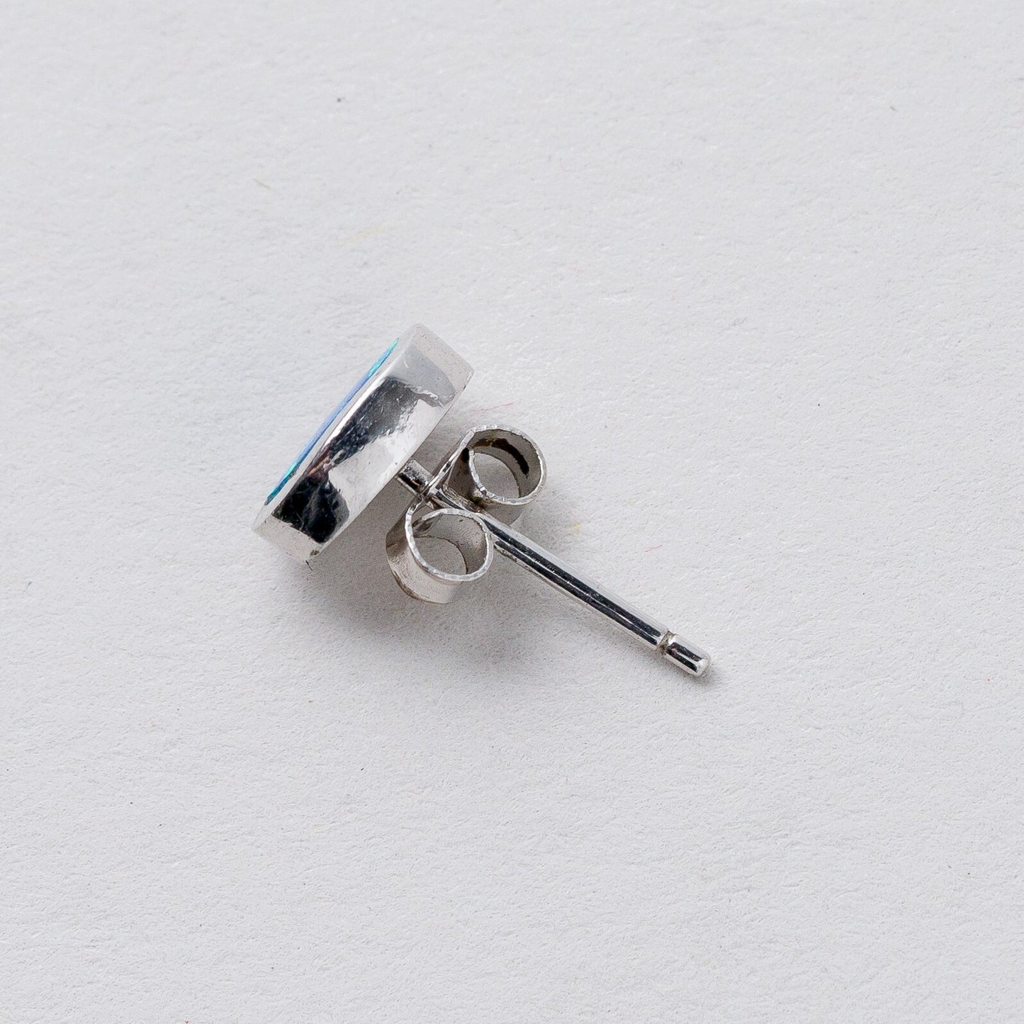 Einzelner Ohrring Ohrstecker 925 Silber Opal 0,65 g4