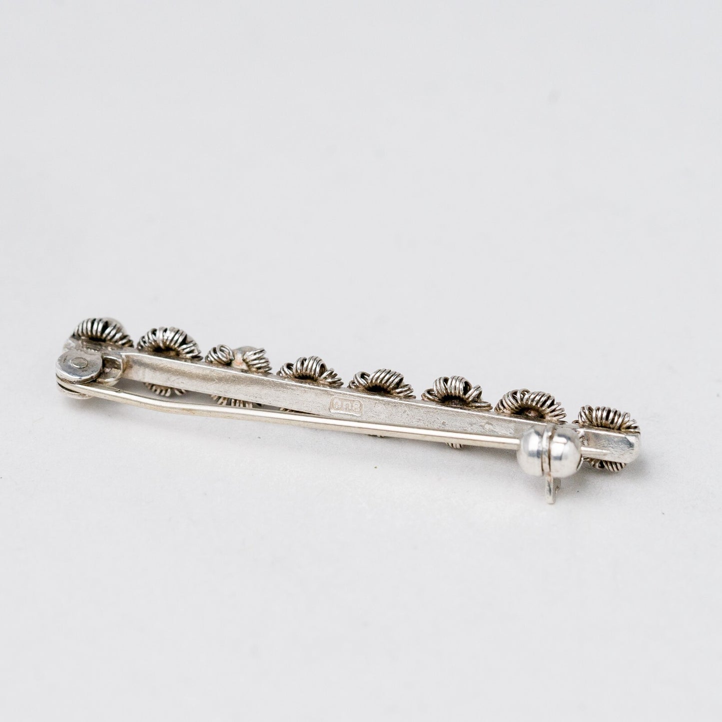 Brosche 800 Silber Kugeln 4,1 cm 2,64 g3