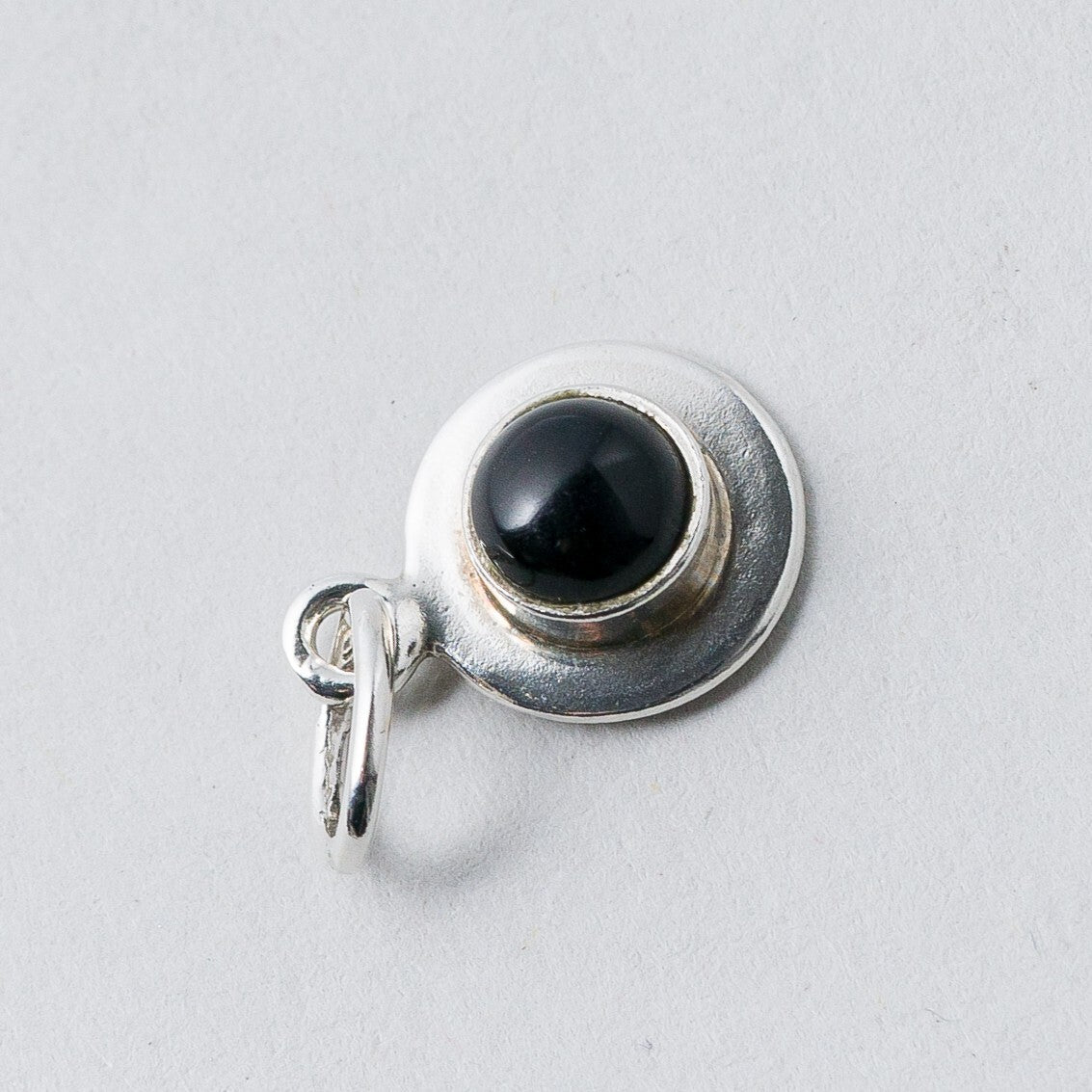Silber Anhänger Schwarzer Stein 1,7 cm 0,89 g2