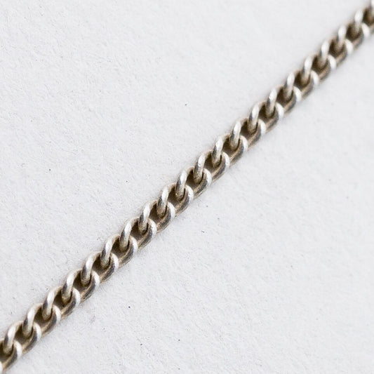 Silber Halskette 835 Panzerkette 1,5 mm 43 cm 2,46 g0