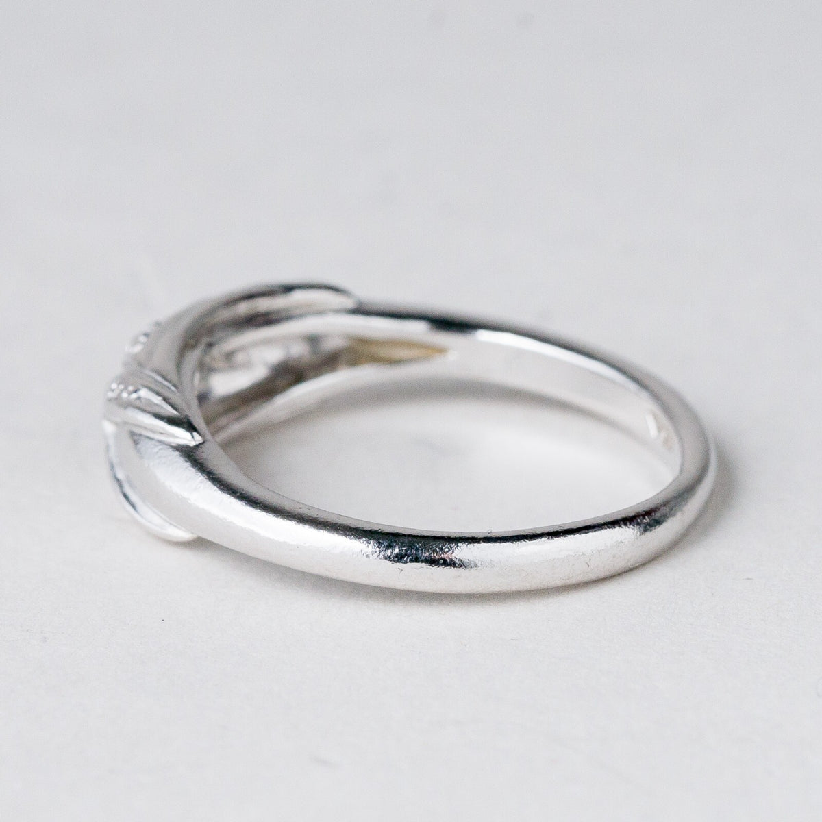 Silber Ring 925 Weiße Steine Größe 54 (17,2 mm Ø) 2,88 g2