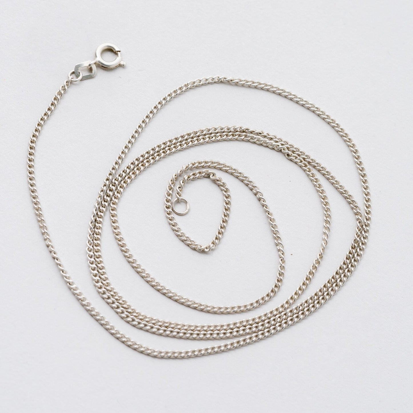 Silber Halskette 835 Panzerkette 1,6 mm 70 cm 5,22 g8