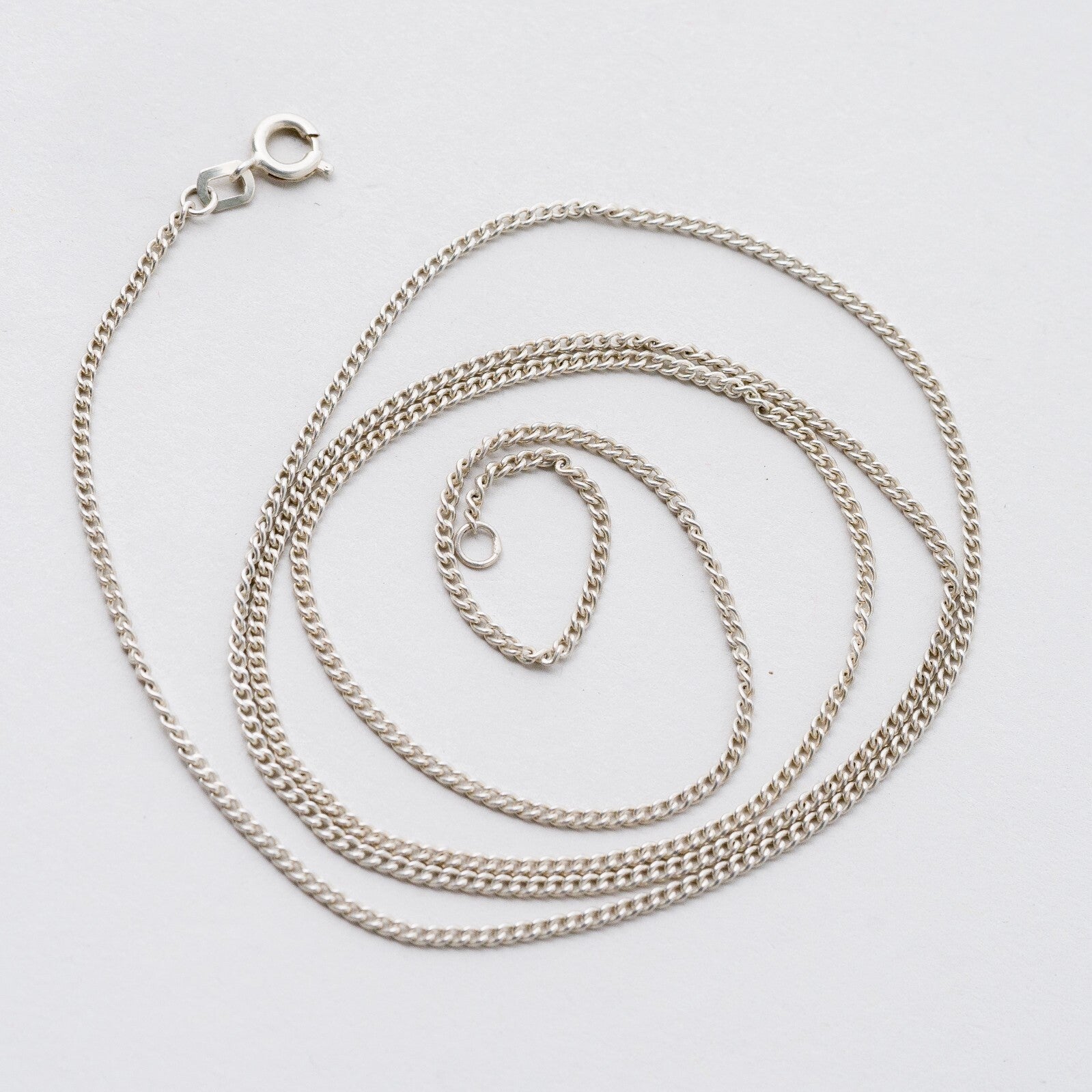 Silber Halskette 835 Panzerkette 1,6 mm 70 cm 5,22 g8
