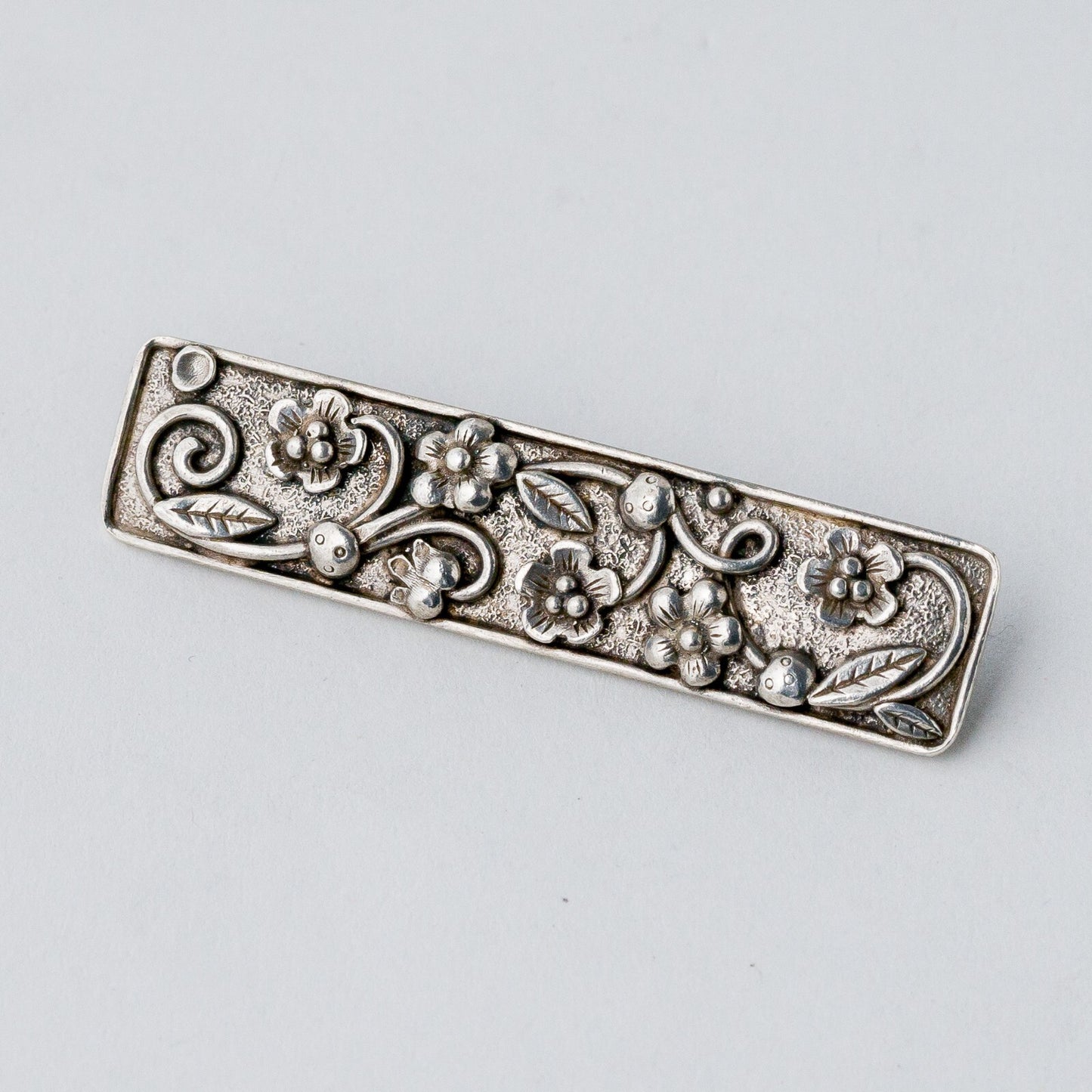 Silber Brosche Spange 835 Floral "Handarbeit" 10,37 g0