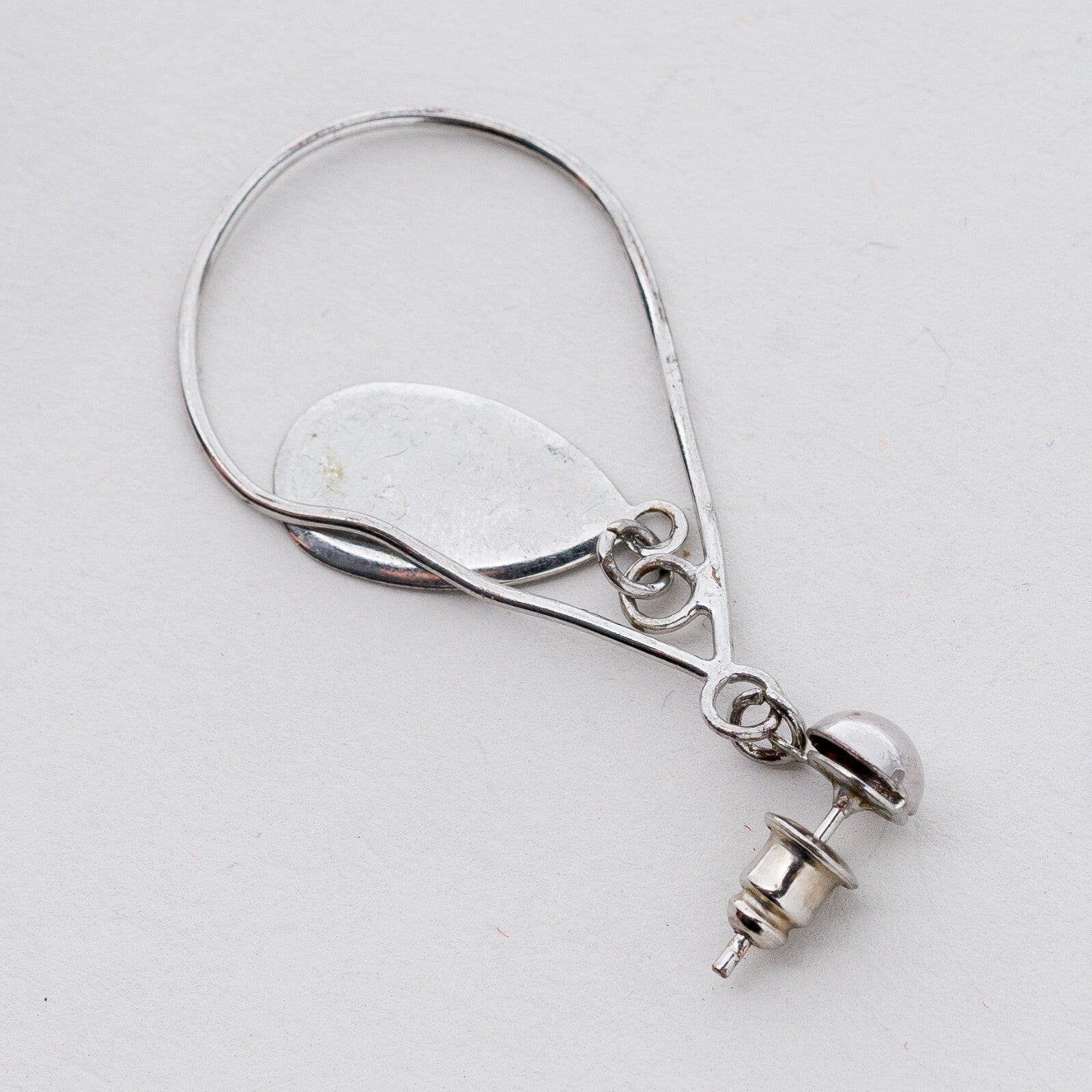 Einzelner Ohrring Hängeohrring Silber 1,5 g1