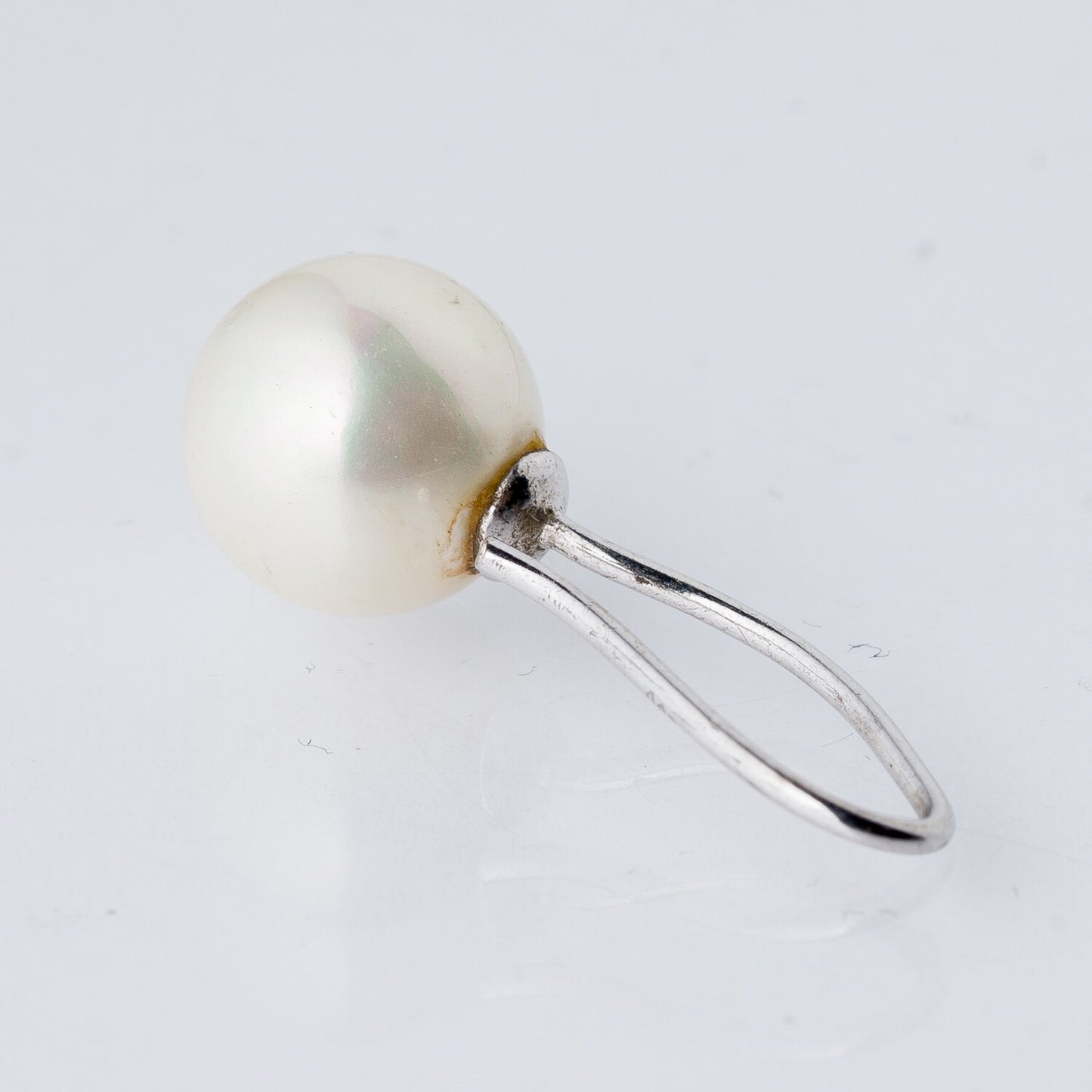Einzelner Ohrring Hängeohrring Perle Silber 1,08 g1