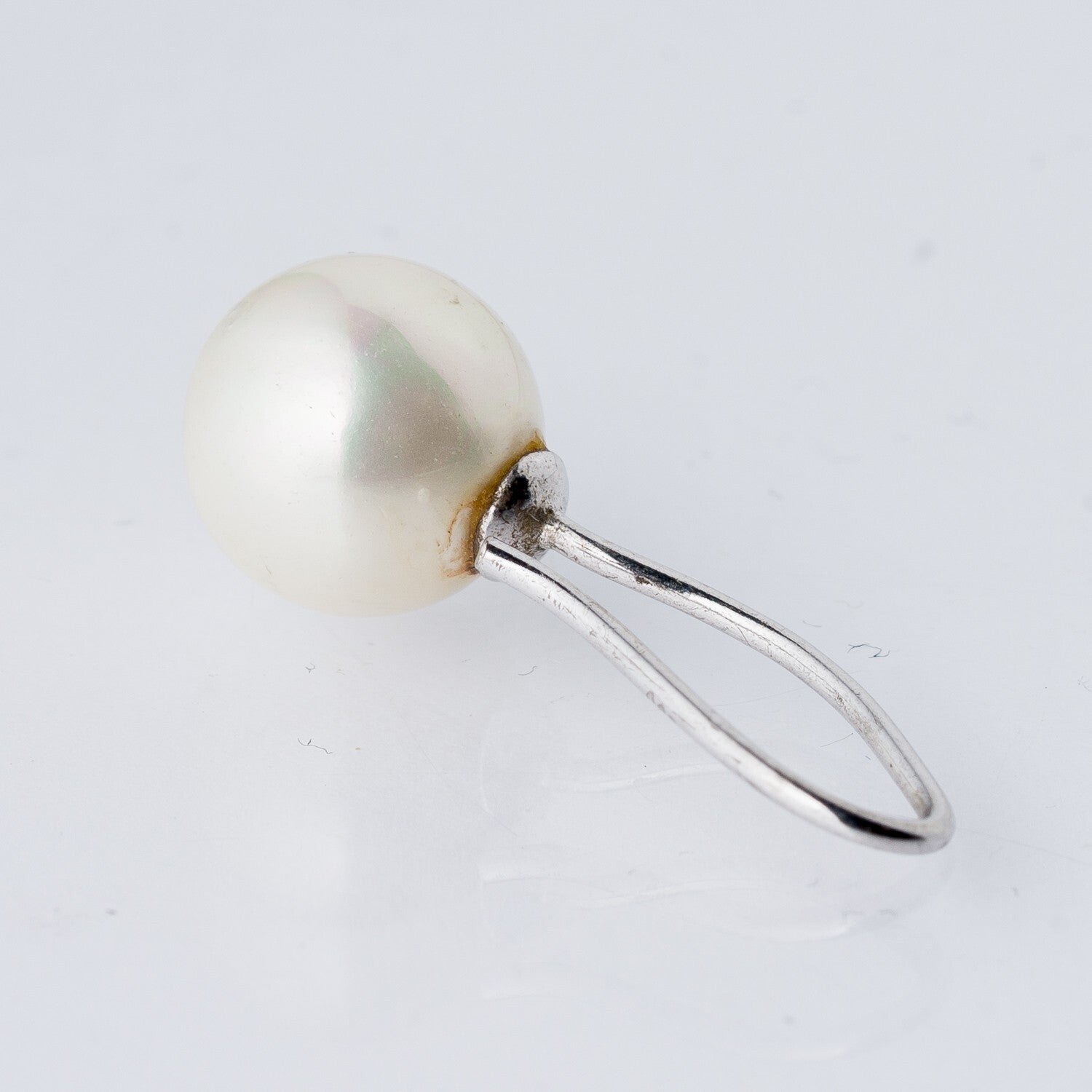 Einzelner Ohrring Hängeohrring Perle Silber 1,08 g1