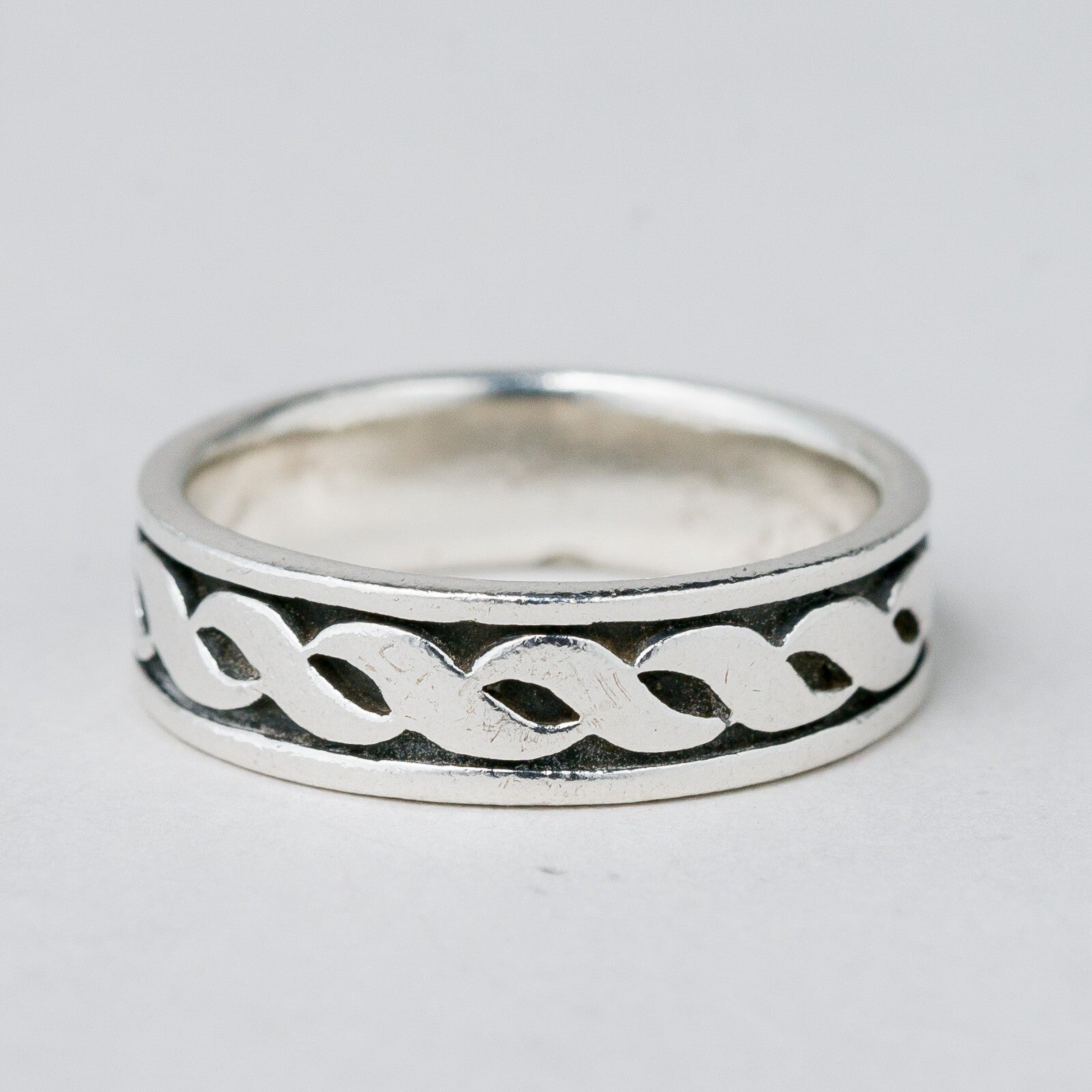 Silber Ring 925 Größe 59 (18,8 mm Ø) 5,21 g2