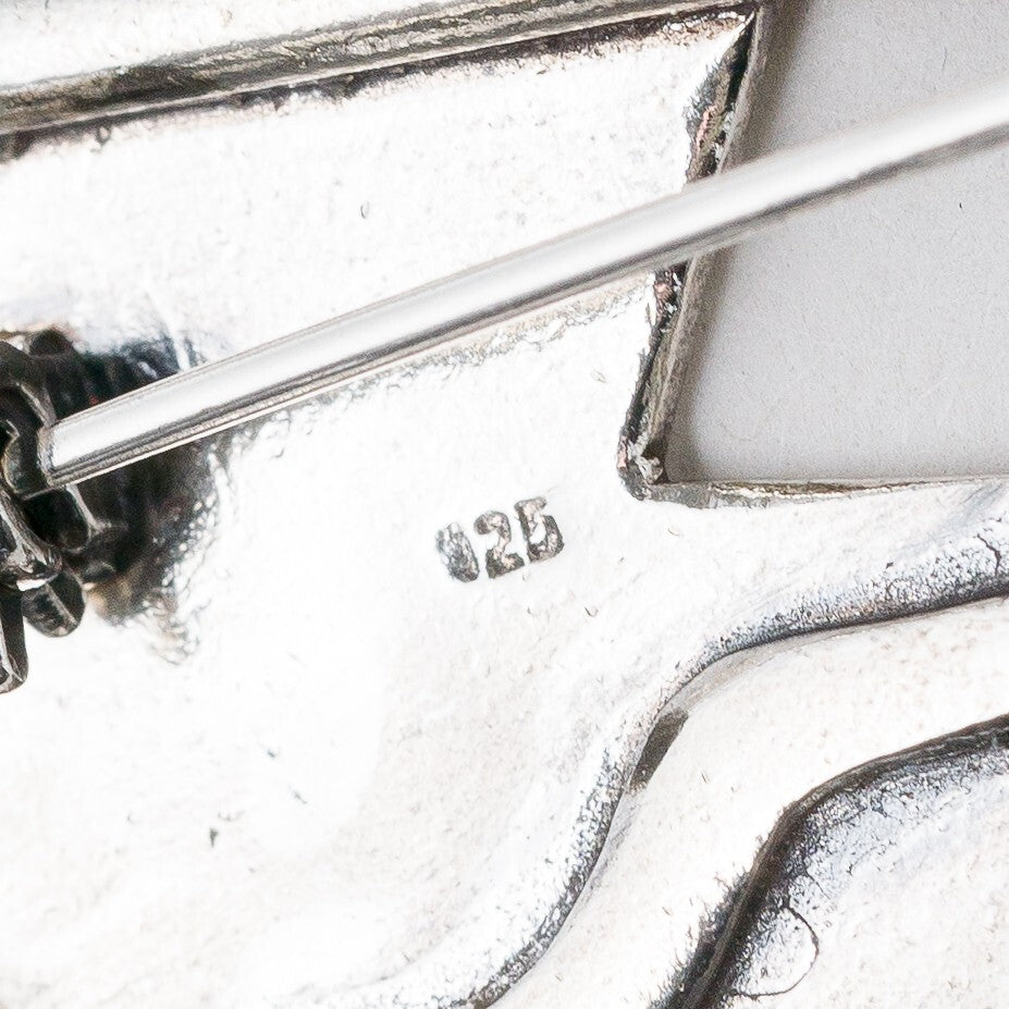 Silber Brosche 925 6,8 cm 13,27 g7