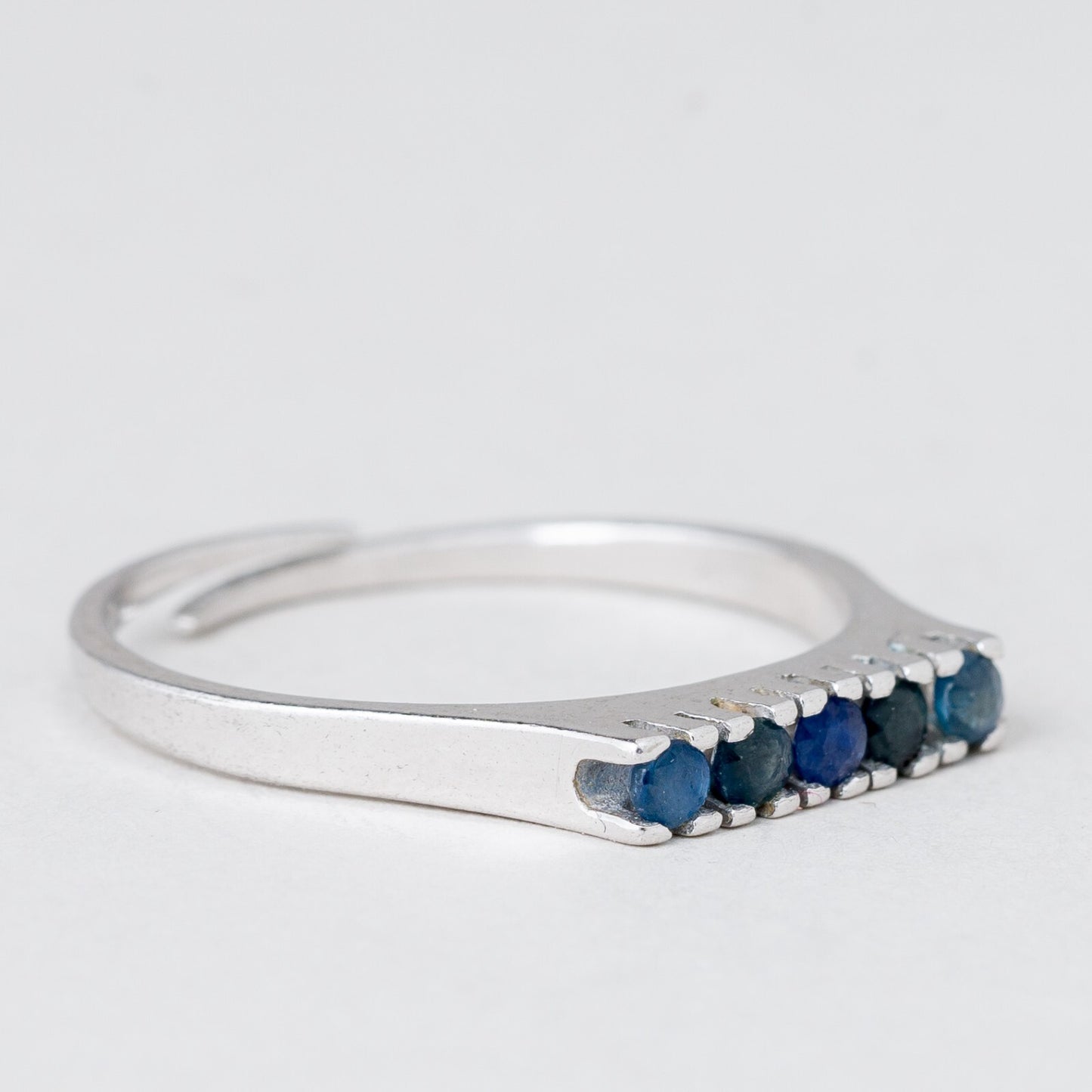 2 x Ring Blau und Rote Stein 4,61 g 835er Silber Größe flexibel ca. 608