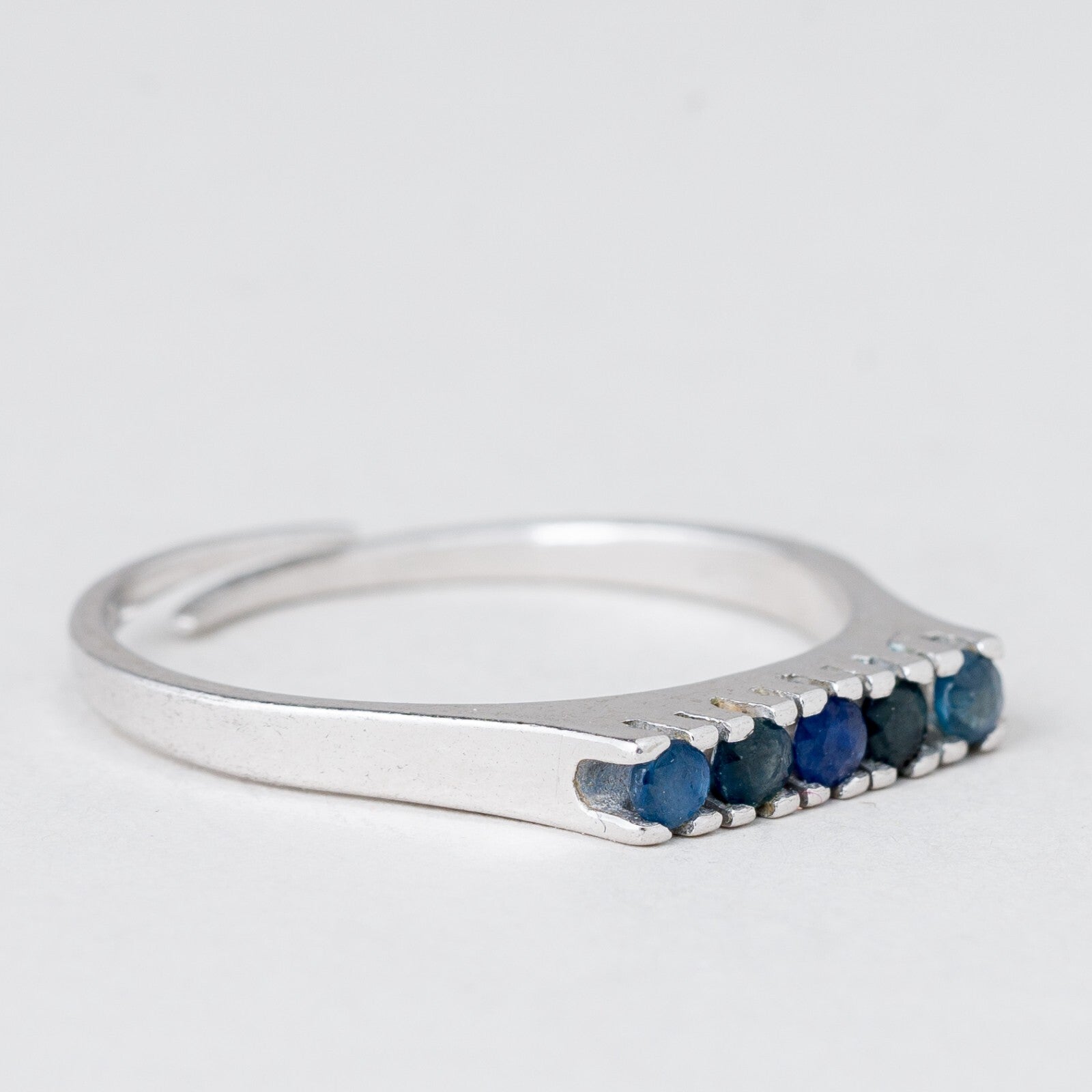 2 x Ring Blau und Rote Stein 4,61 g 835er Silber Größe flexibel ca. 608