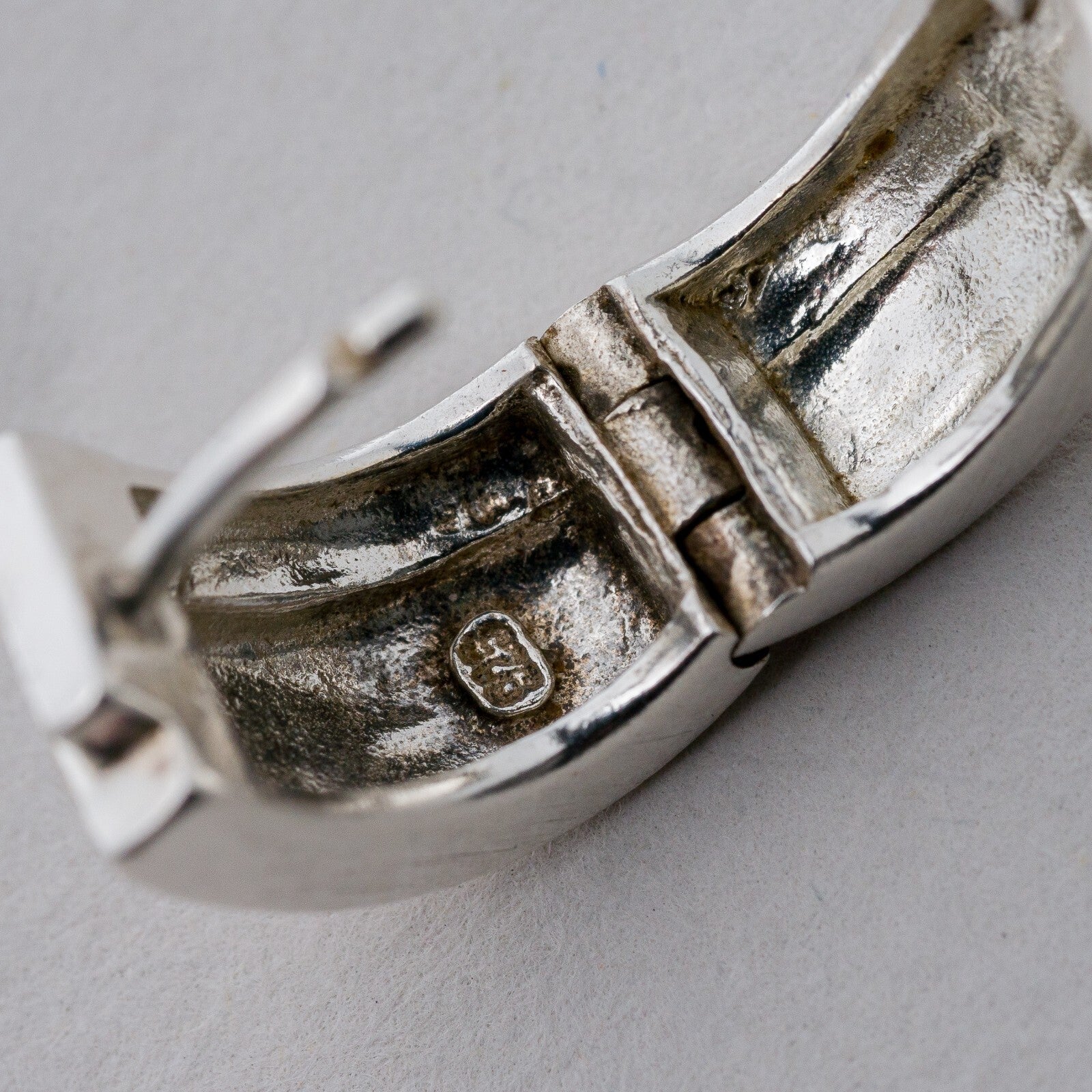 Einzelner Ohrring Halbe Creole 925 Silber 3,02 g1