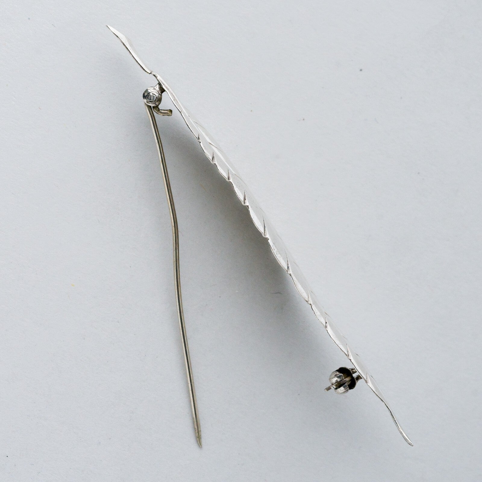 Silber Brosche Spange 835 Blatt 4,39 g5